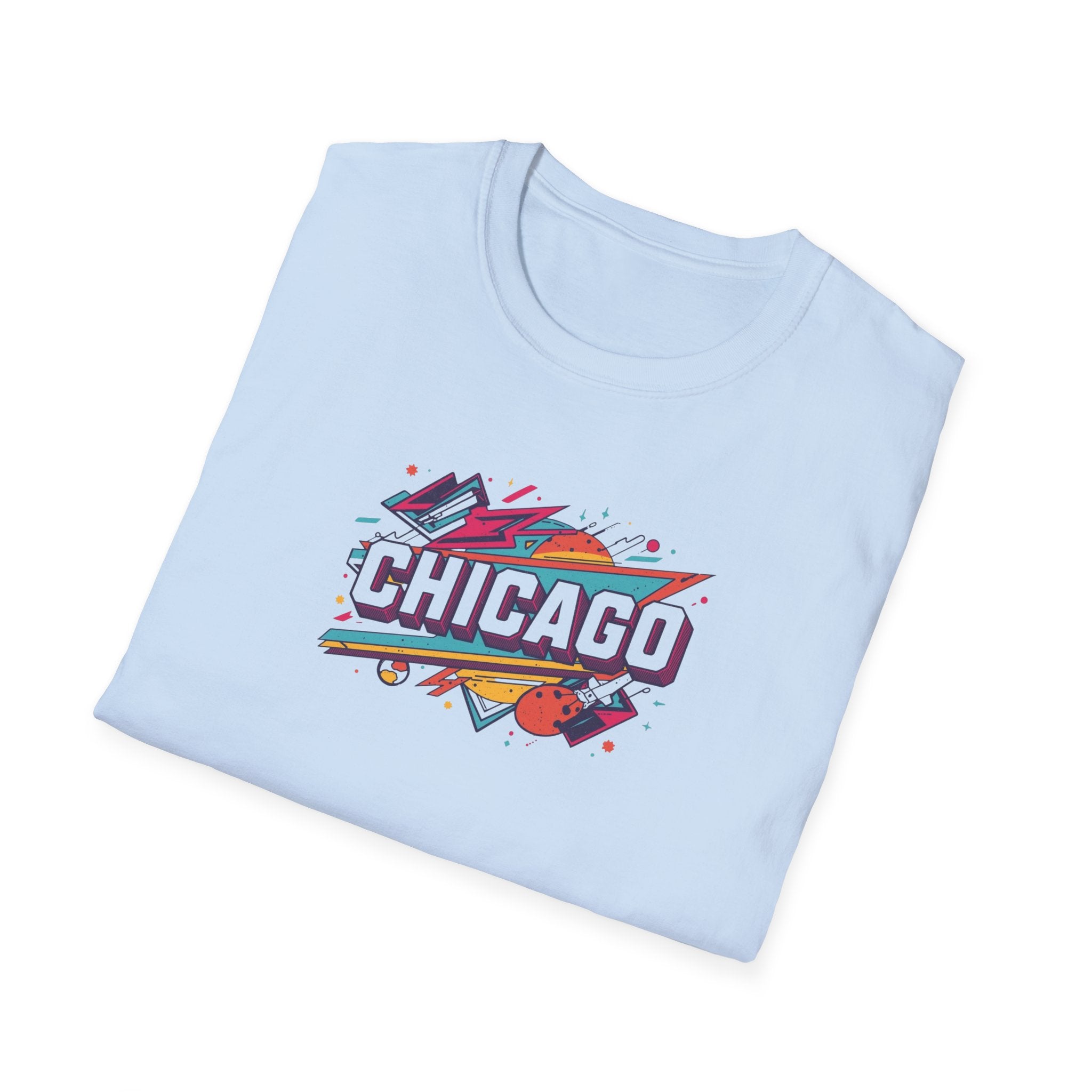 Chicago Retro Graphic T-Shirt | City Pride, Colorful Urban Badge