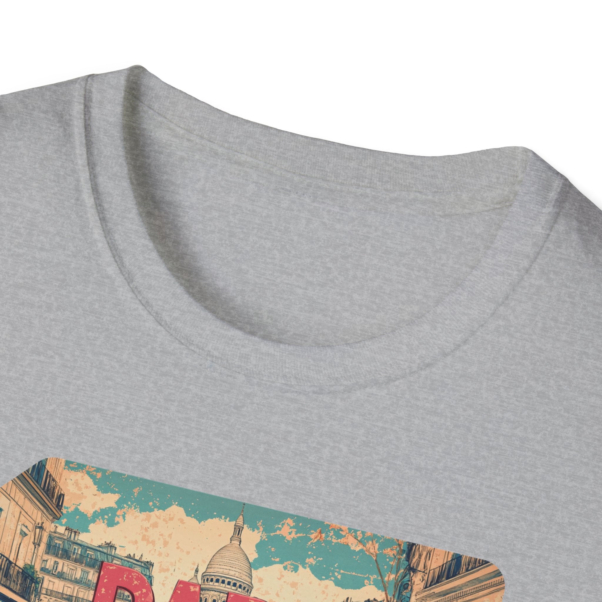 Paris Retro Street Scene T-Shirt | Vintage Parisian Graphic