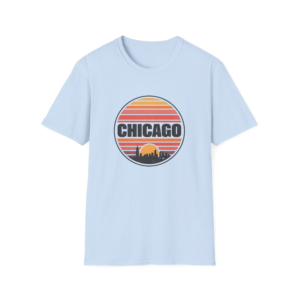 Chicago Vintage Sunset T-Shirt — Retro City Skyline Tee