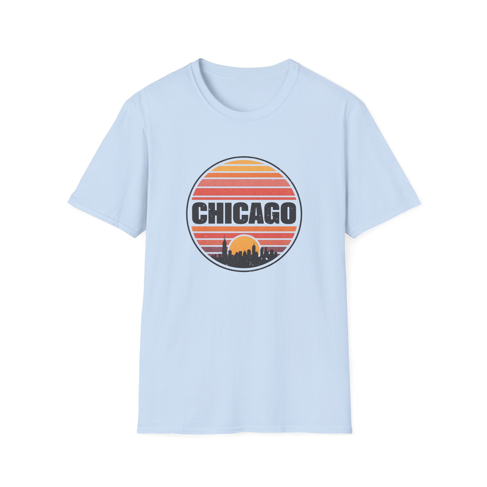 Chicago Vintage Sunset T-Shirt — Retro City Skyline Tee