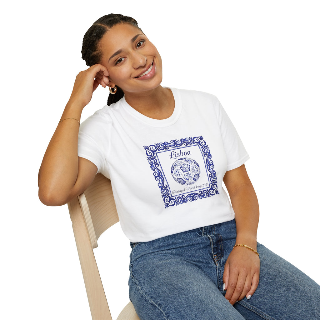 Lisboa Azulejo T-Shirt — Portuguese Tile Vintage Travel Tee