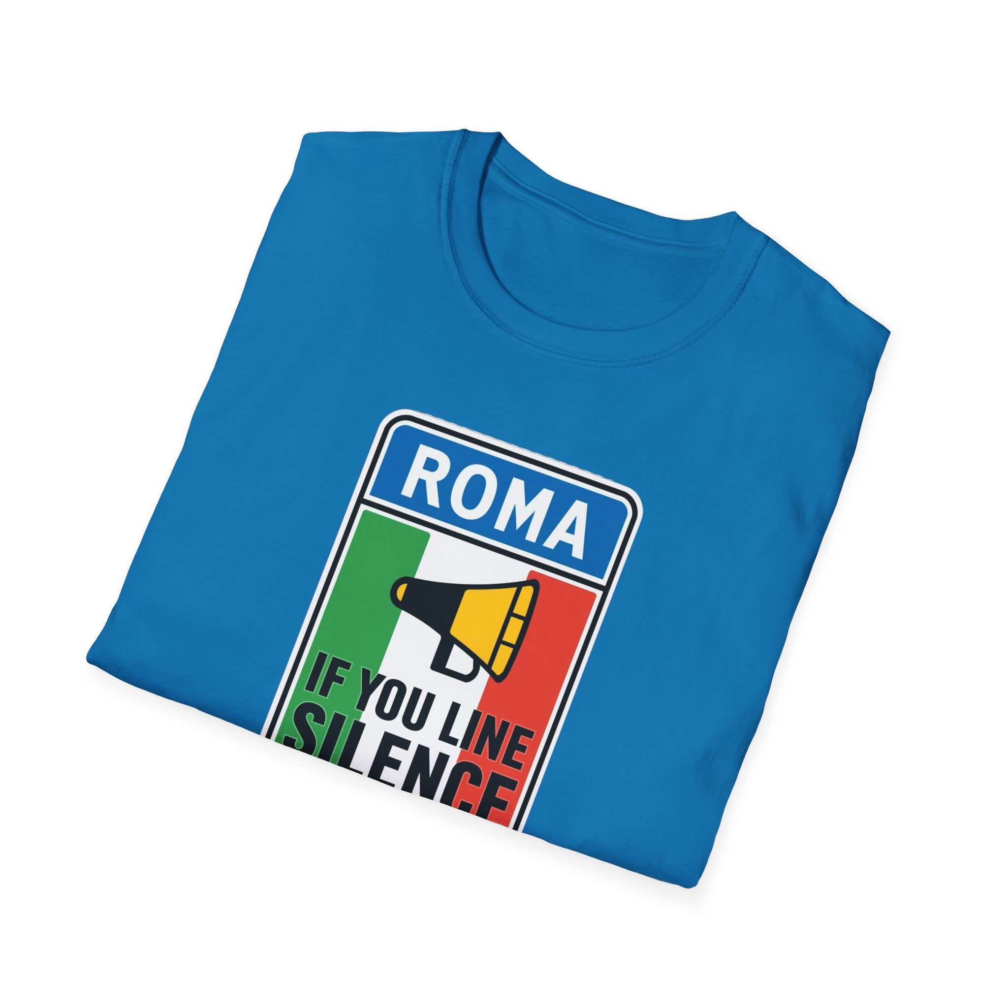 Roma Italian "Honk if you like silence" Unisex Softstyle T-Shirt