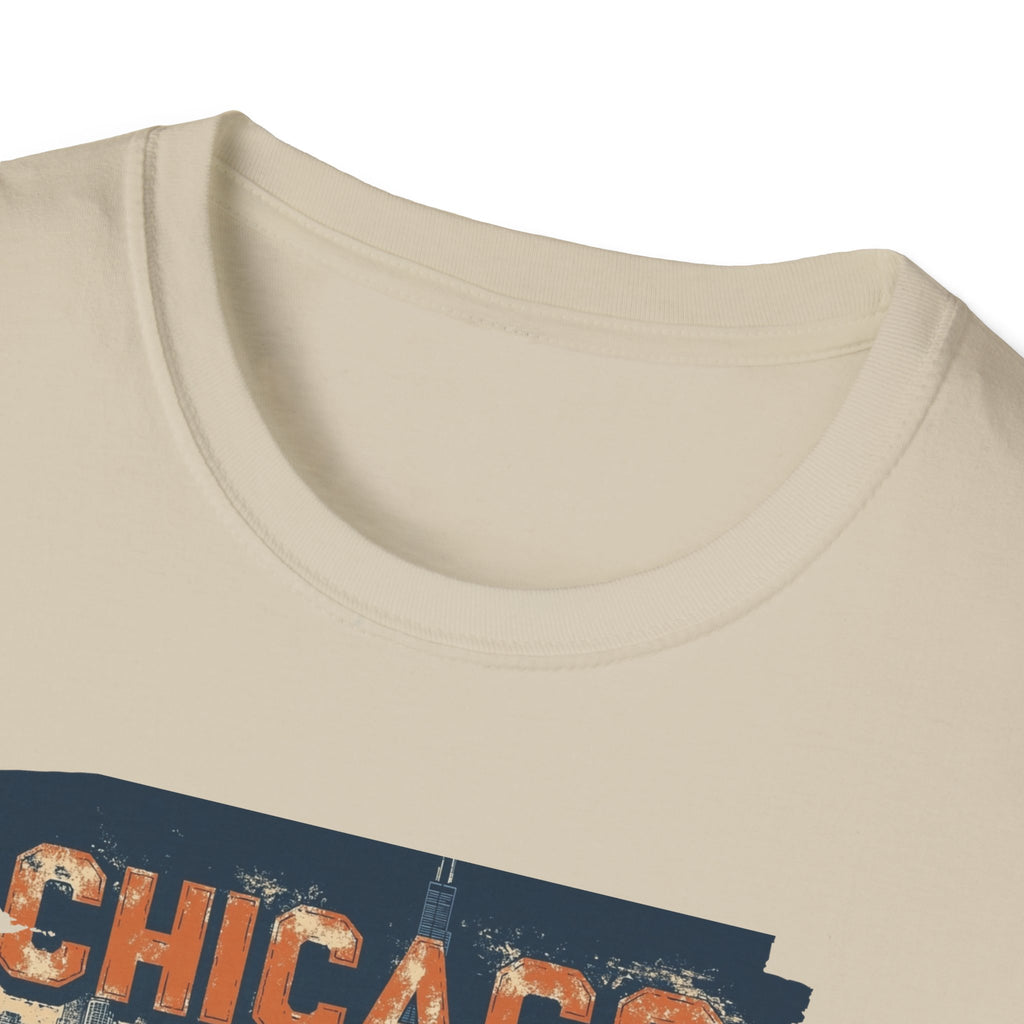 Chicago Skyline Distressed T-Shirt | Cityscape, Retro Star