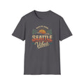 Seattle Vibes T-Shirt — "Rain or Shine" Retro Sunset Tee
