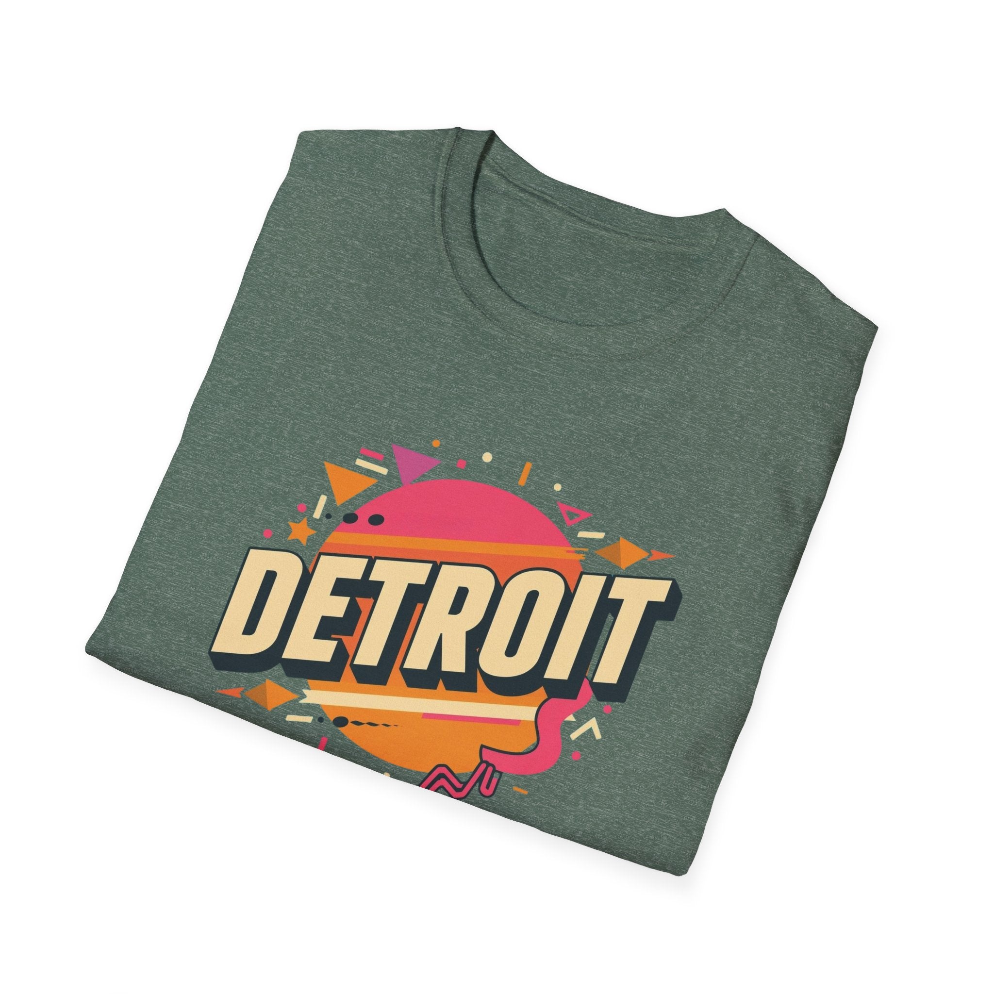 Detroit Retro Sunset T-Shirt — Vintage City Typography Tee