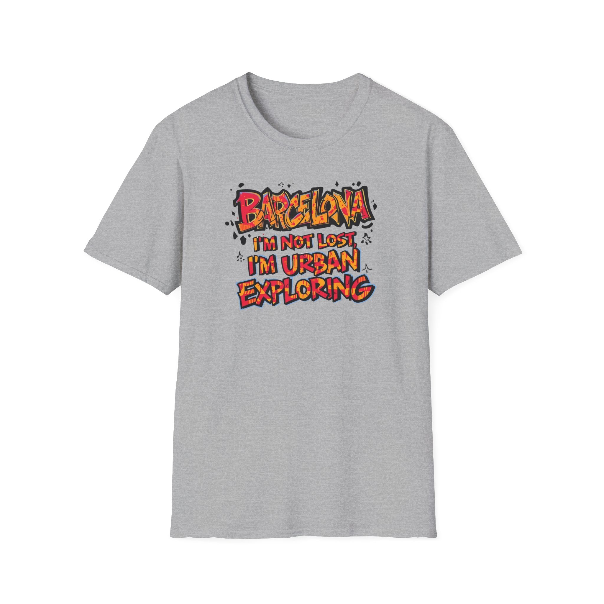 Barcelona Urban Exploring T-Shirt — "I'm Not Lost, I'm Urban Exploring" Travel Tee