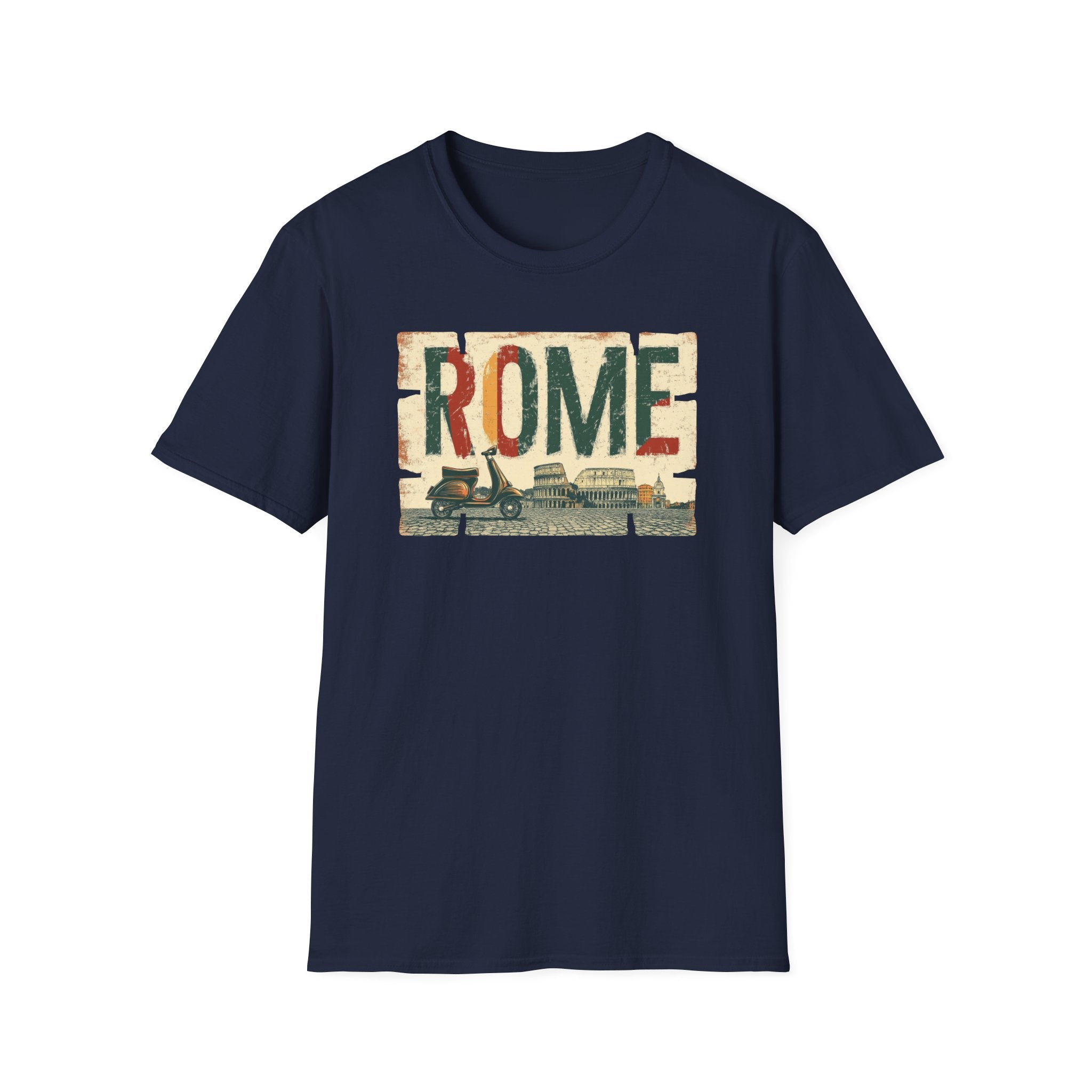 Vintage Rome Graphic T-Shirt | Italian Travel Retro Skyline