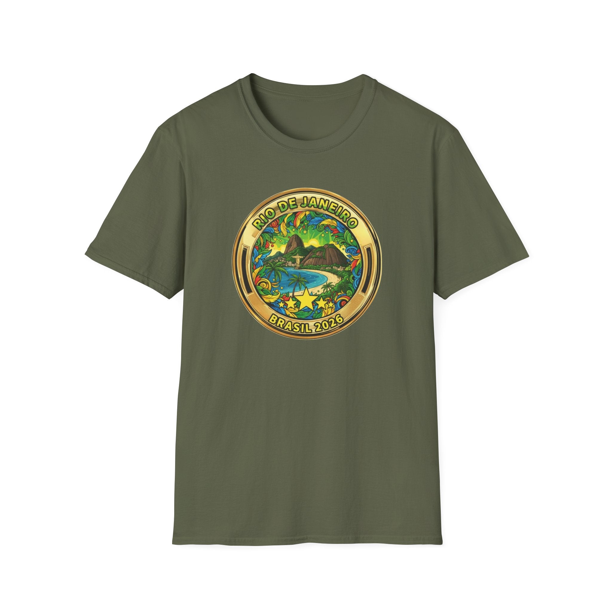 Rio de Janeiro Brazil Travel T-Shirt World Cup 2026 — Vintage Tropical Beach Badge