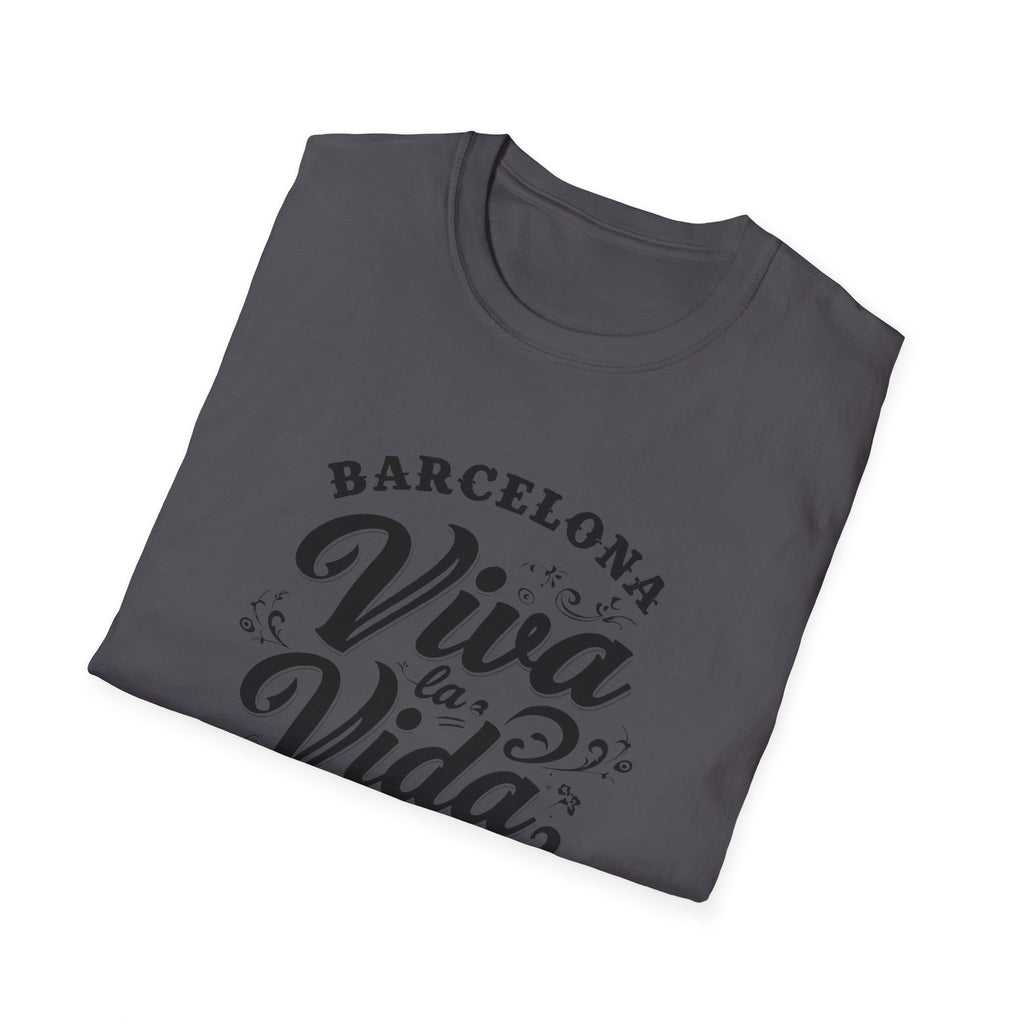 Barcelona Viva la Vida T-Shirt | Spanish Phrase Typography Tee