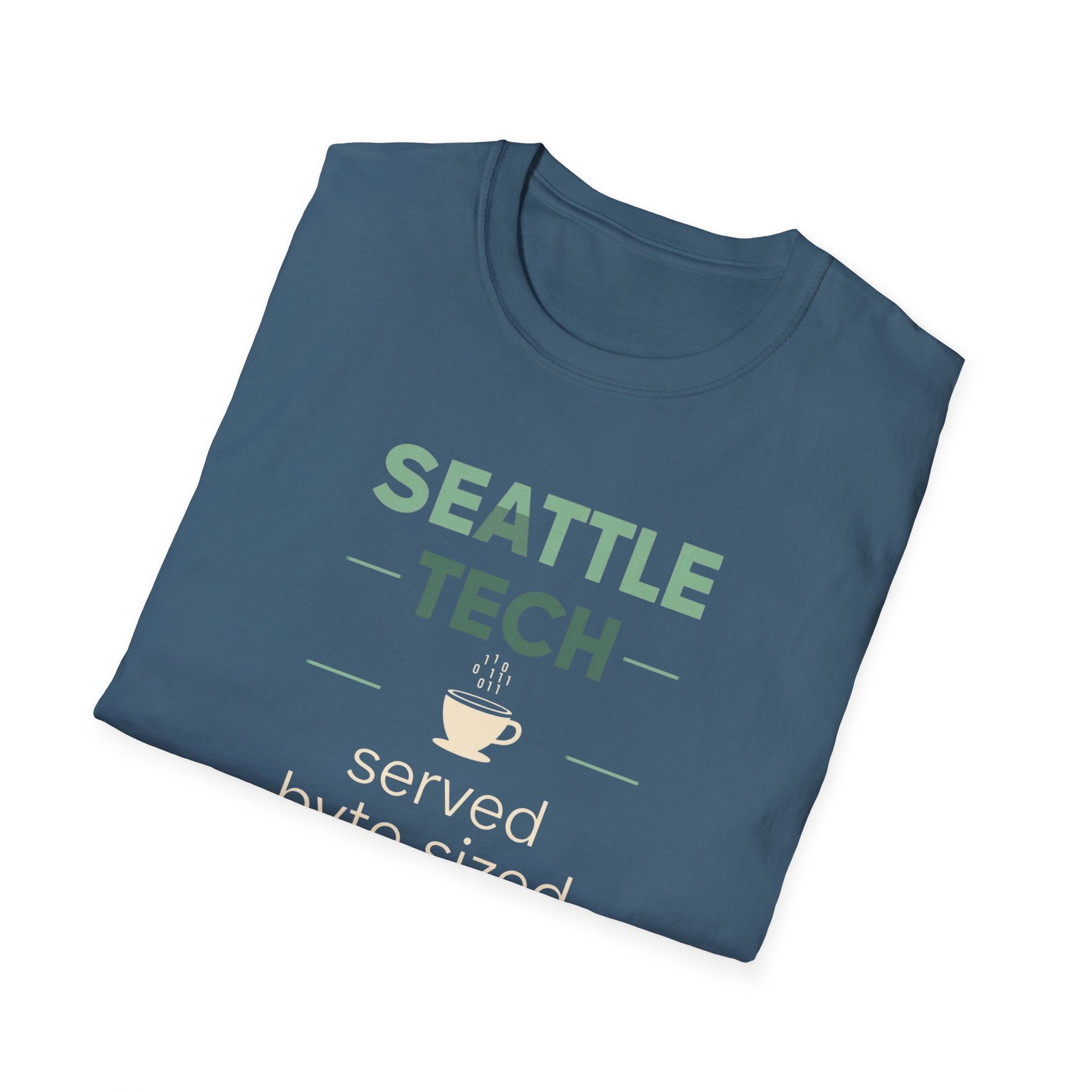 Seattle Tech T-Shirt – “served byte sized” Coffee & Coding Tee