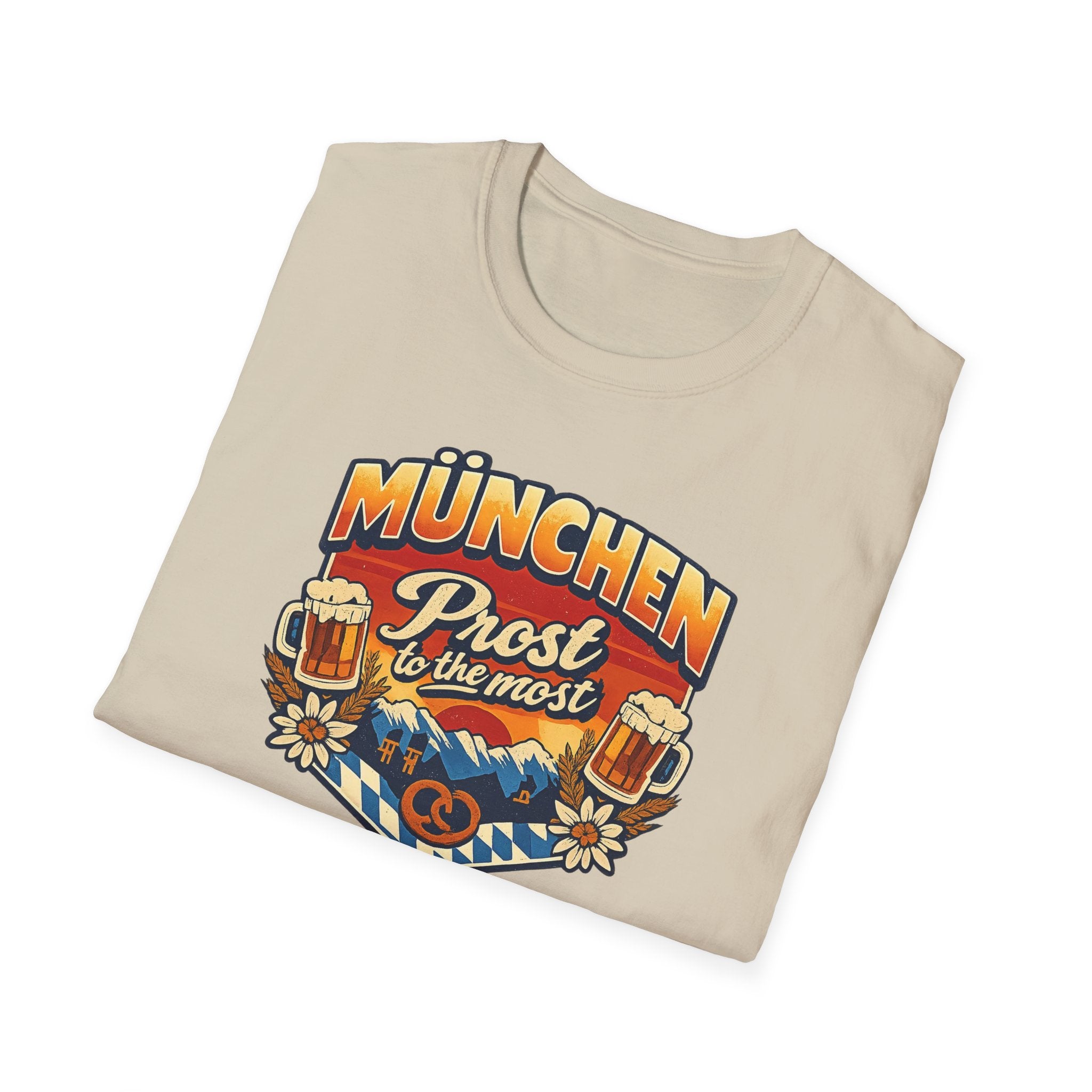 München Prost T-Shirt – Oktoberfest Beer & Pretzel Graphic Tee