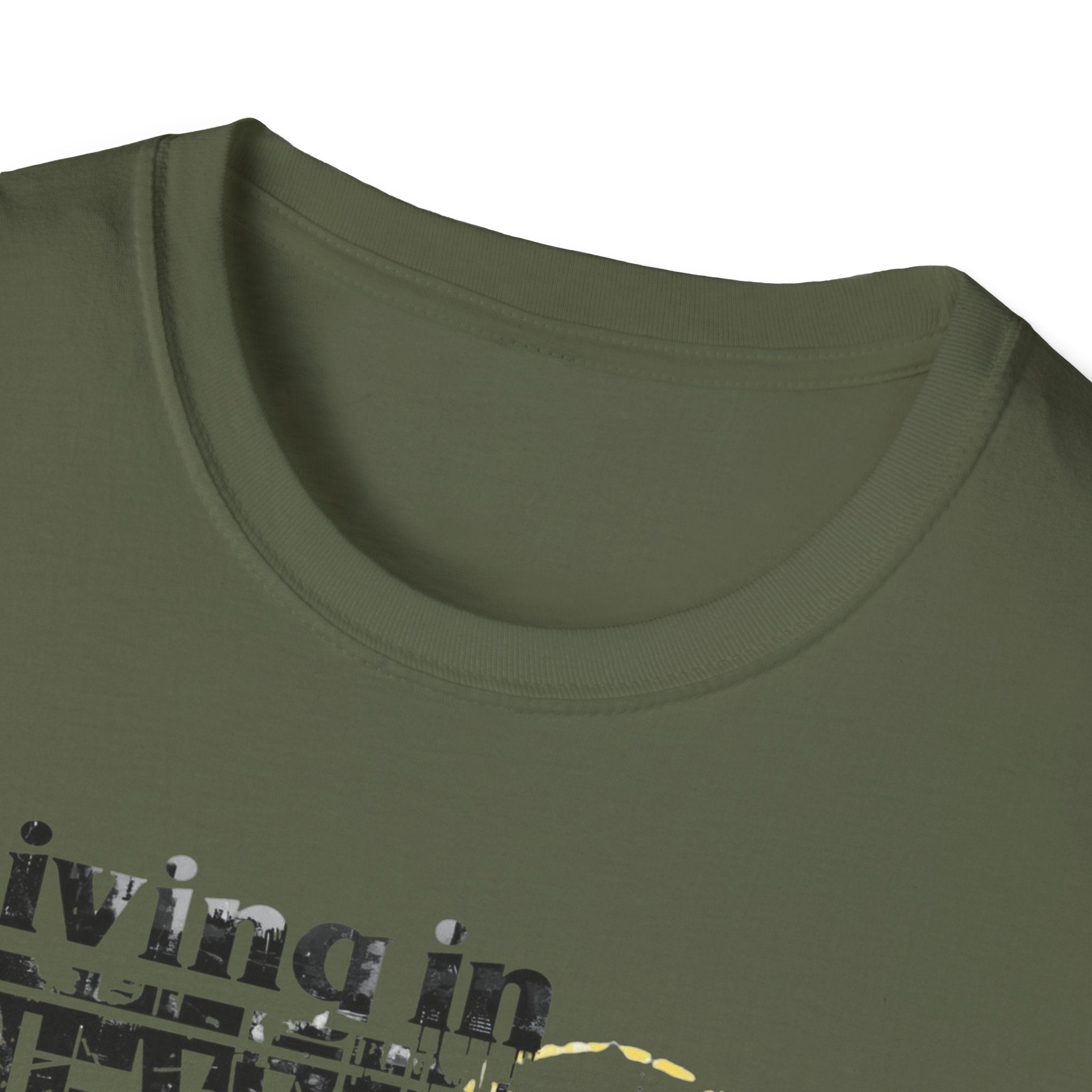 New York Skyline T-Shirt — 'Living in New York' Urban Watercolor Tee