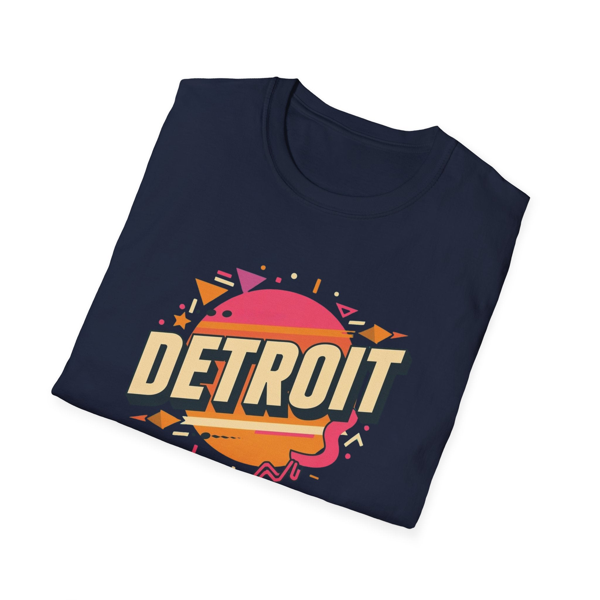 Detroit Retro Sunset T-Shirt — Vintage City Typography Tee