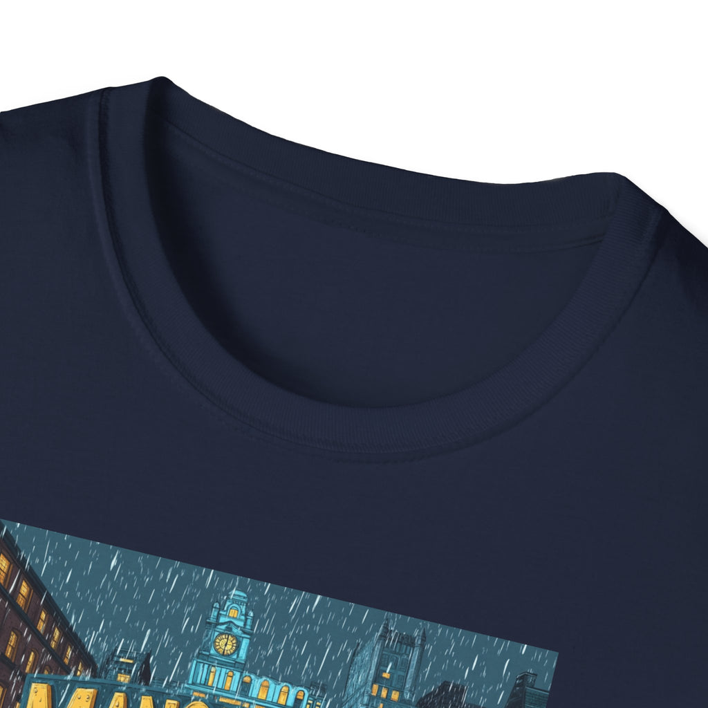Manchester City Street Scene T-Shirt | Retro Skyline Tee