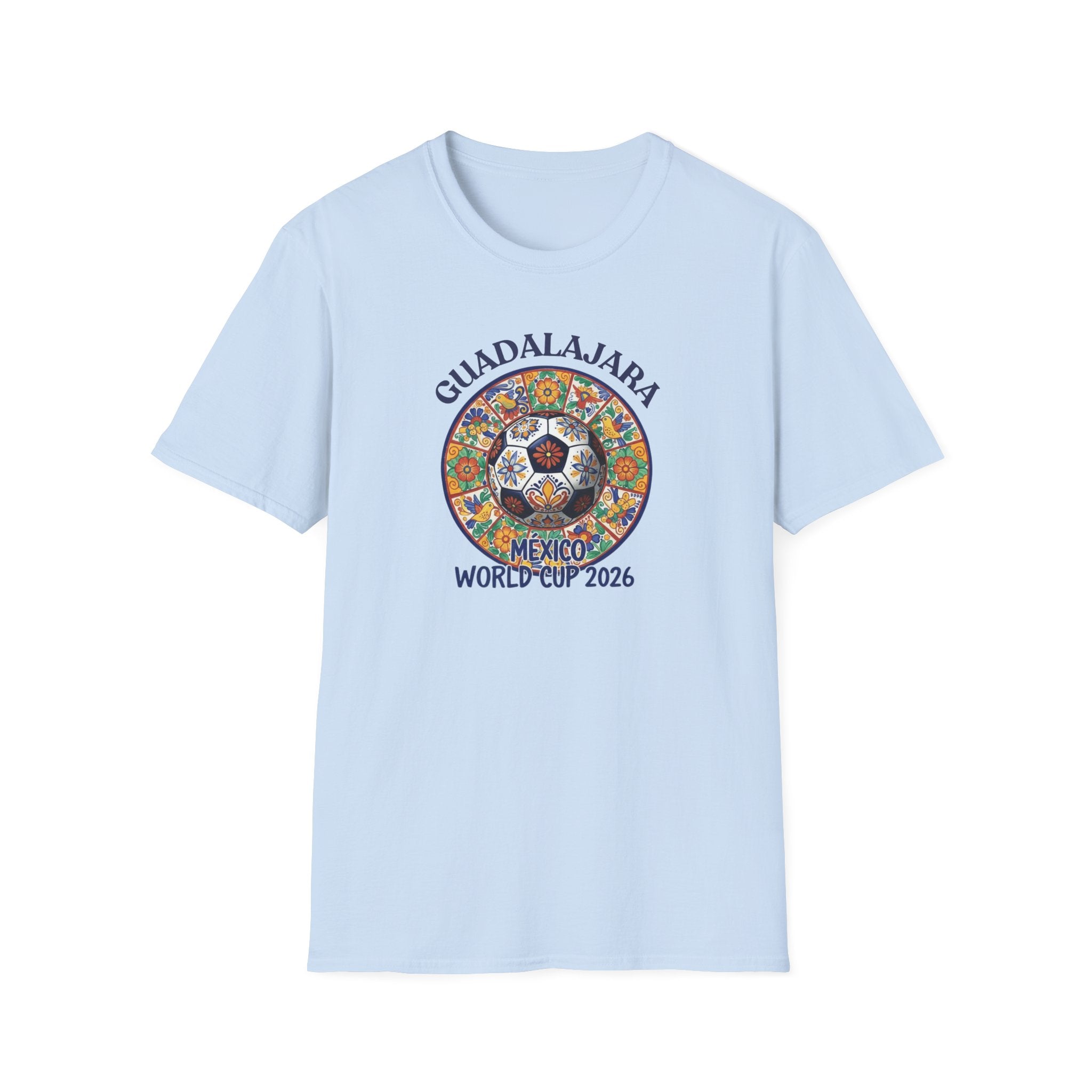 Guadalajara Mexico World Cup 2026 Soccer T-Shirt — Colorful Aztec Ball Design