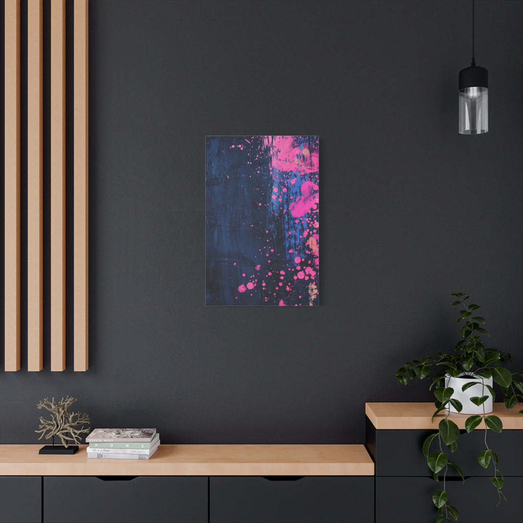 Abstract Neon Splash Canvas - Colour field painting inspired by Tokyo and Japanese artistic heritage
