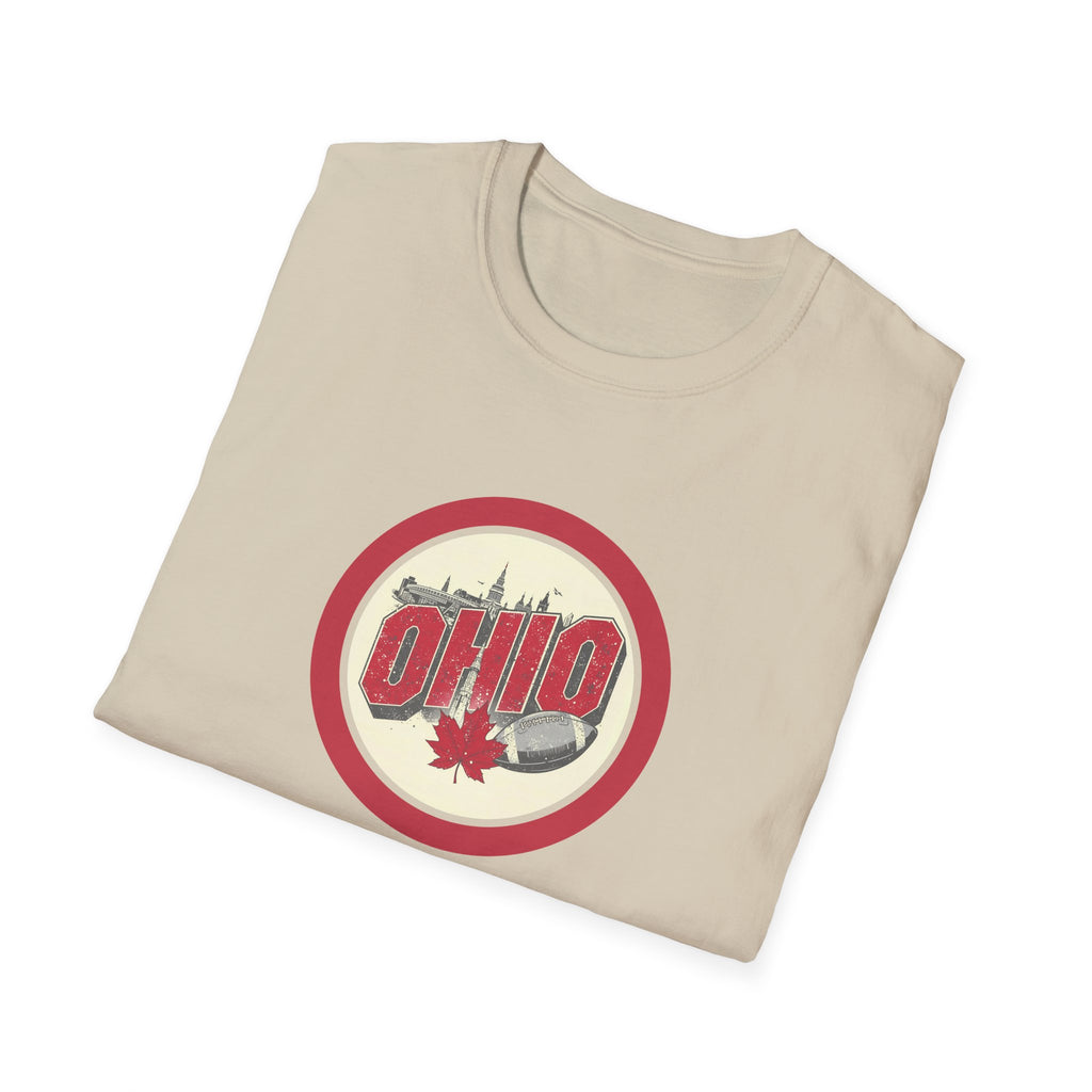Ohio Retro Badge T-Shirt | Maple Leaf Logo