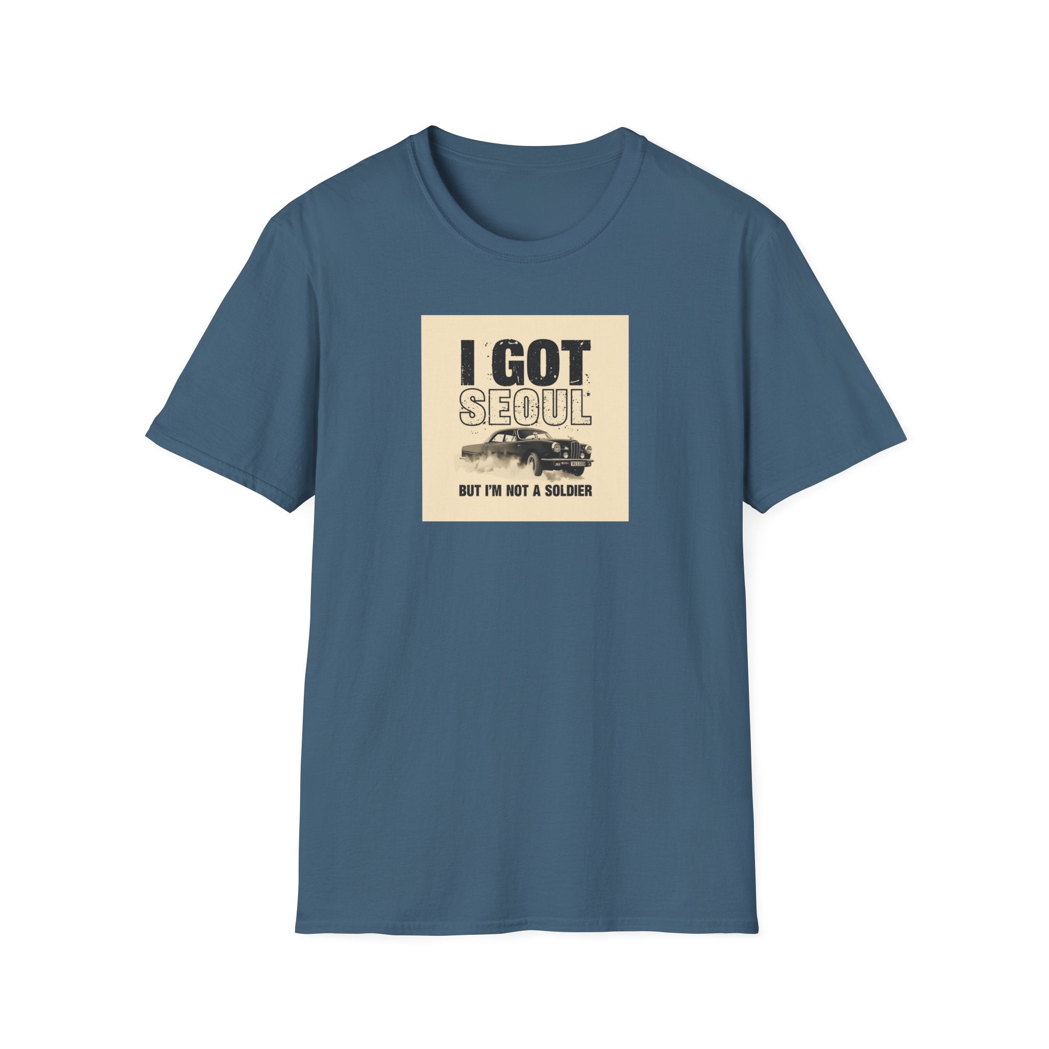 Seoul Travel Tee — "I Got Seoul But I’m Not A Soldier" Vintage Korea Souvenir T-Shirt
