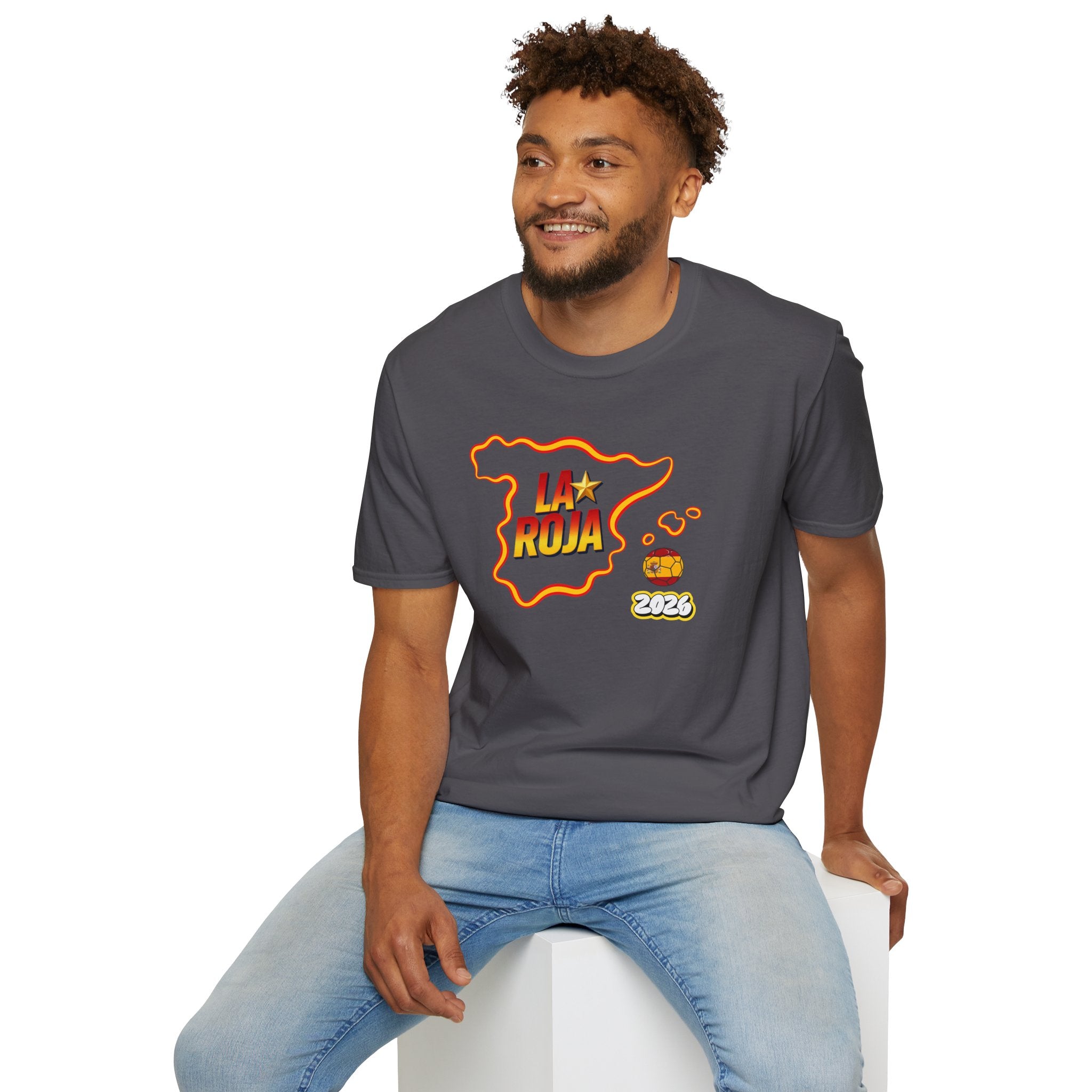 La Roja Spain Map T‑Shirt – 2026 Football World Cup Fan Tee