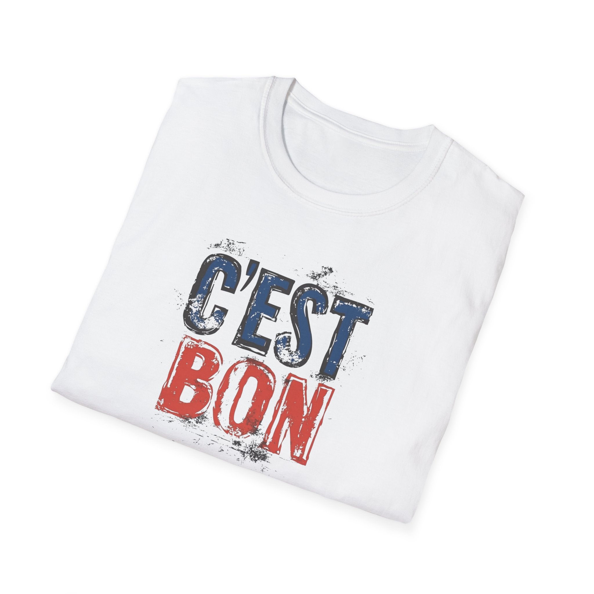 C'est Bon distressed French flag lettering T-Shirt | France graphic tee