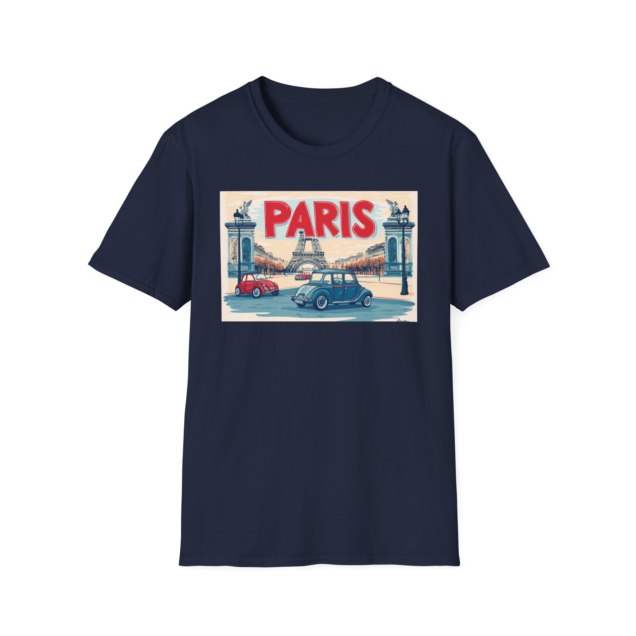 Paris Vintage Postcard T-Shirt | Eiffel Tower Retro Travel Tee