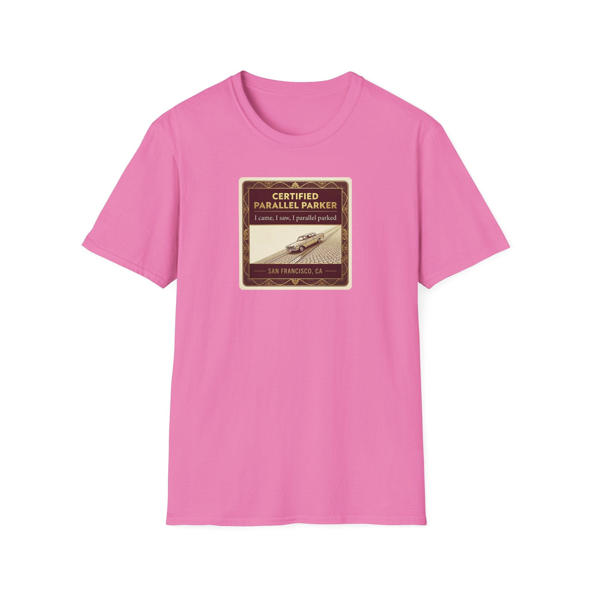 Vintage Airplane T-Shirt — "Certified Parallel Parker" Retro Pilot Tee