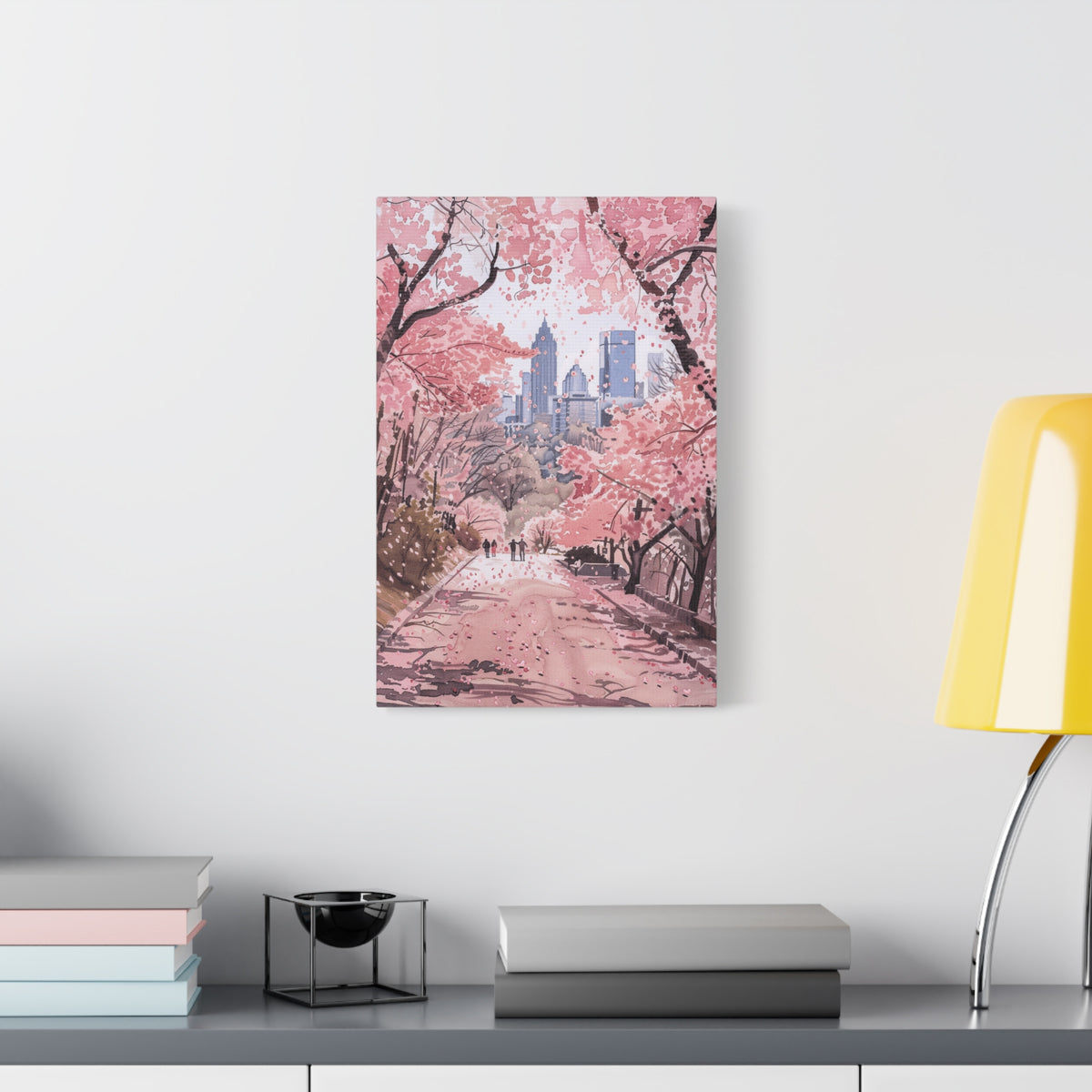 Atlanta Piedmont Park - Georgia - Cherry Blossom Cityscape Canvas - Bank of America Plaza