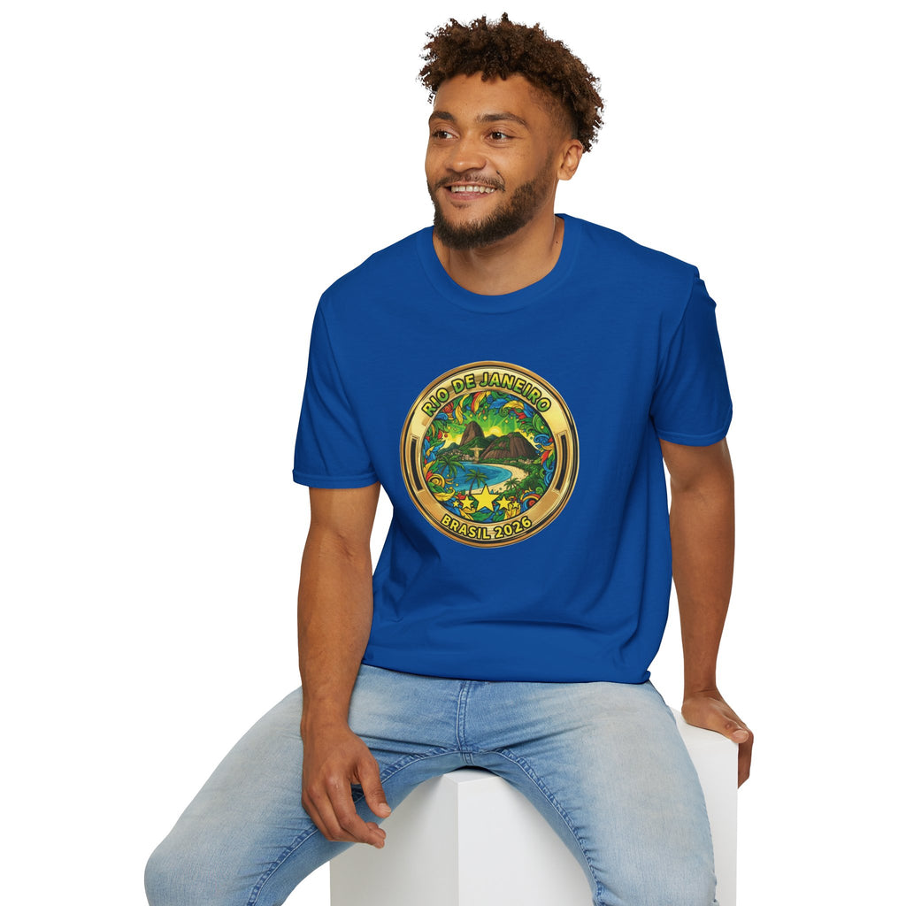 Rio de Janeiro Brazil Travel T-Shirt World Cup 2026 — Vintage Tropical Beach Badge