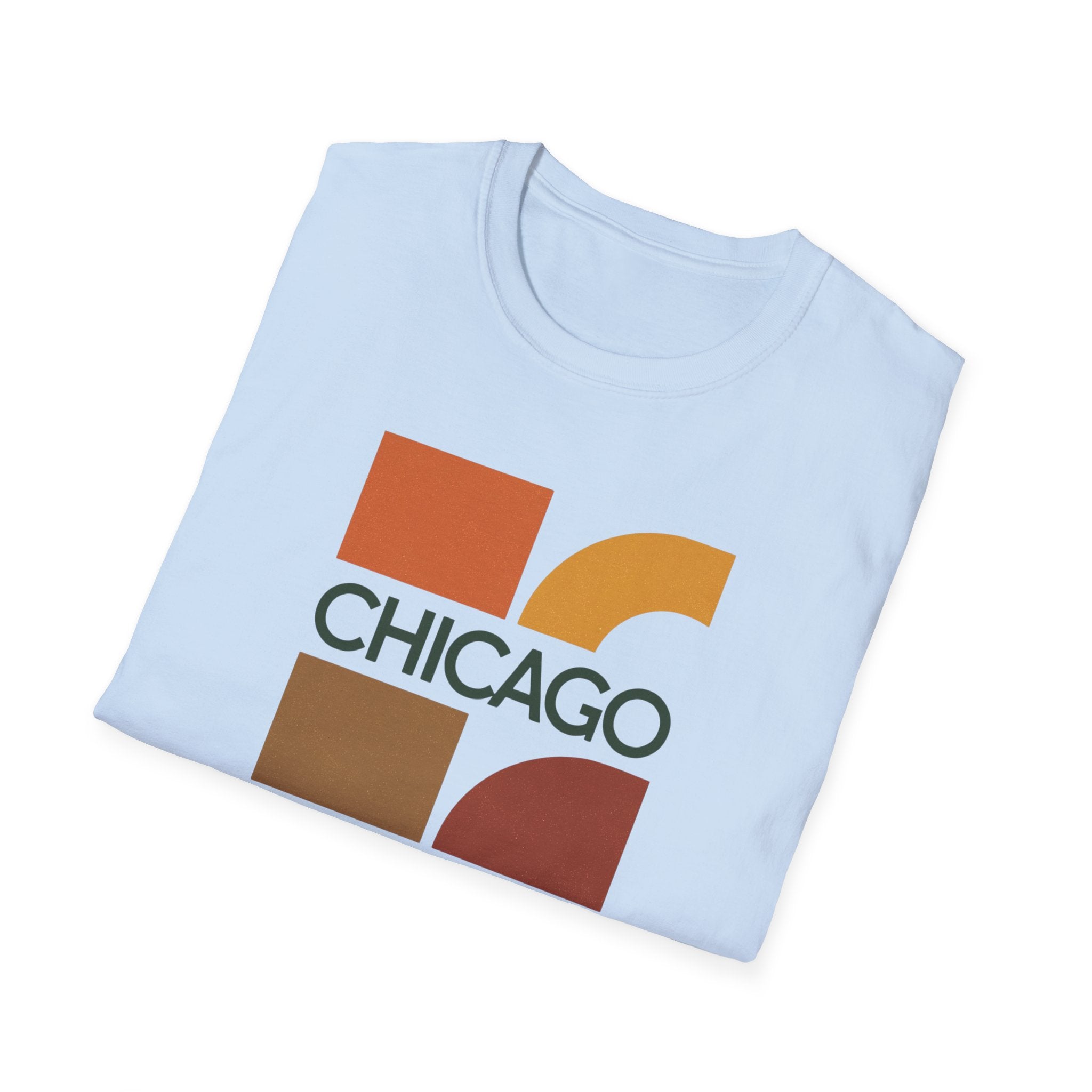 Retro Chicago Square Logo T-Shirt | Mid-Century City Design
