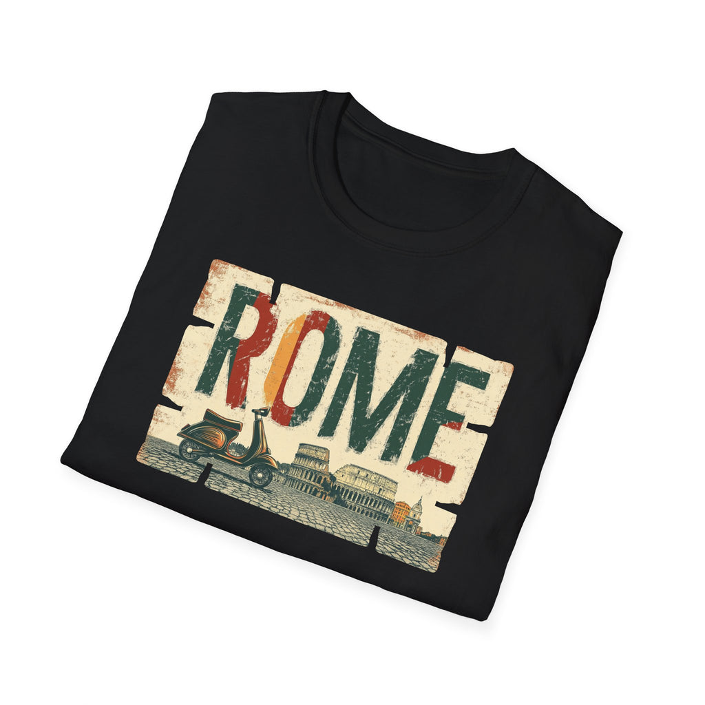 Vintage Rome Graphic T-Shirt | Italian Travel Retro Skyline