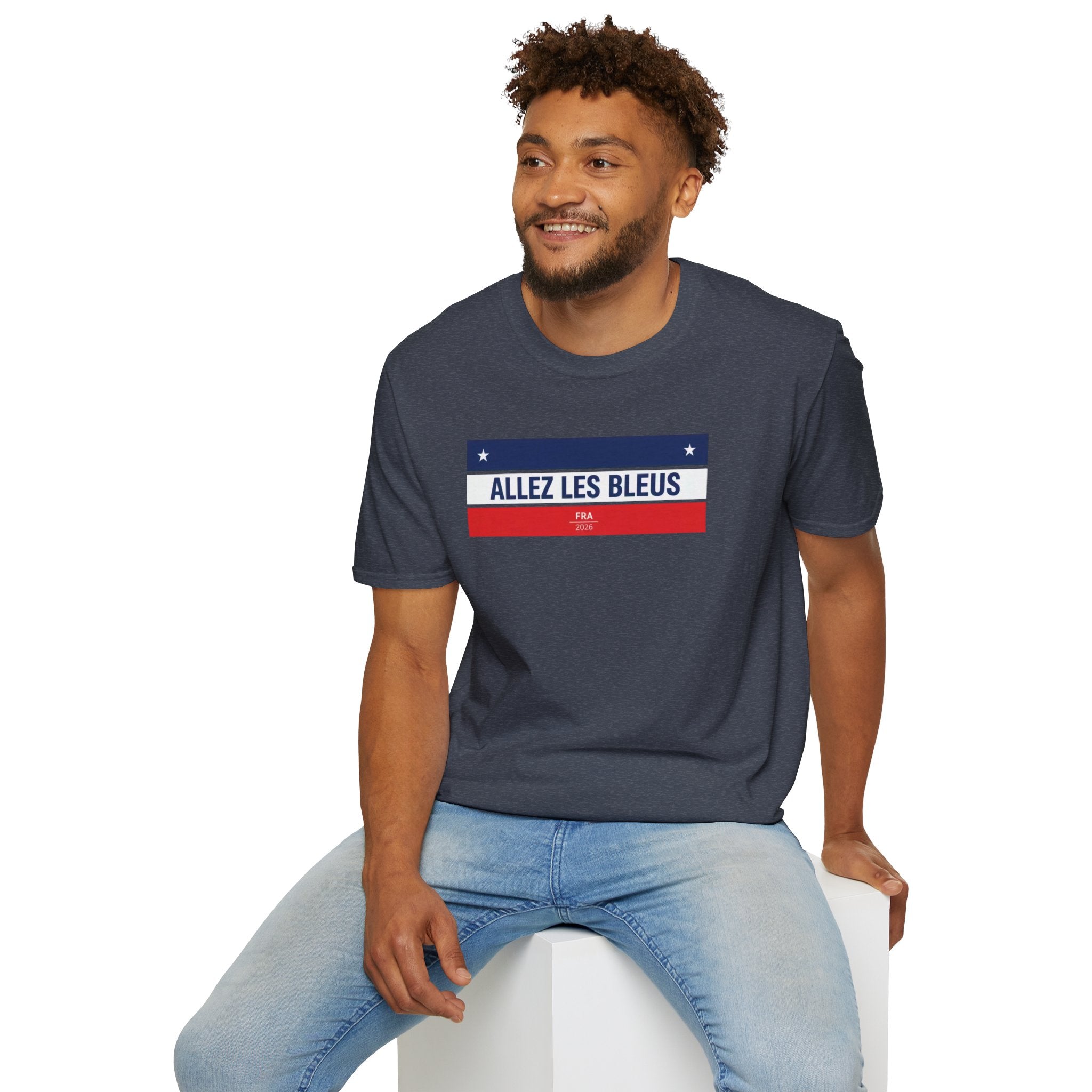 T-Shirt — Allez Les Bleus French Flag Soccer Supporter Tee