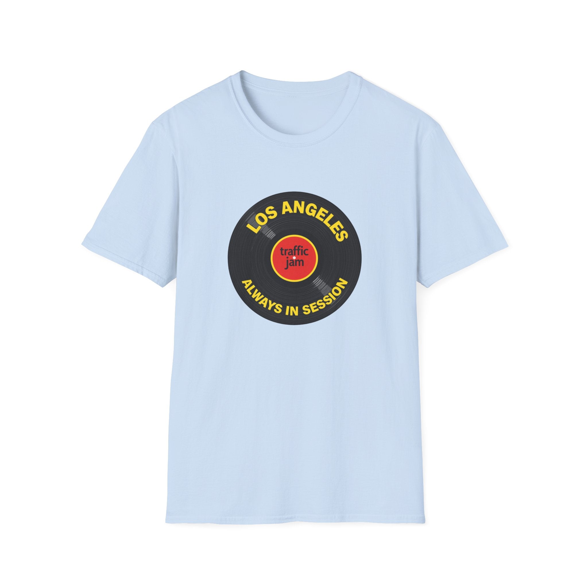 T-Shirt — Los Angeles Traffic Jam Vintage Record Design (“Always In Session”)