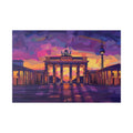Brandenburg Gate Sunset Canvas — Colorful Berlin Landmark Wall Art