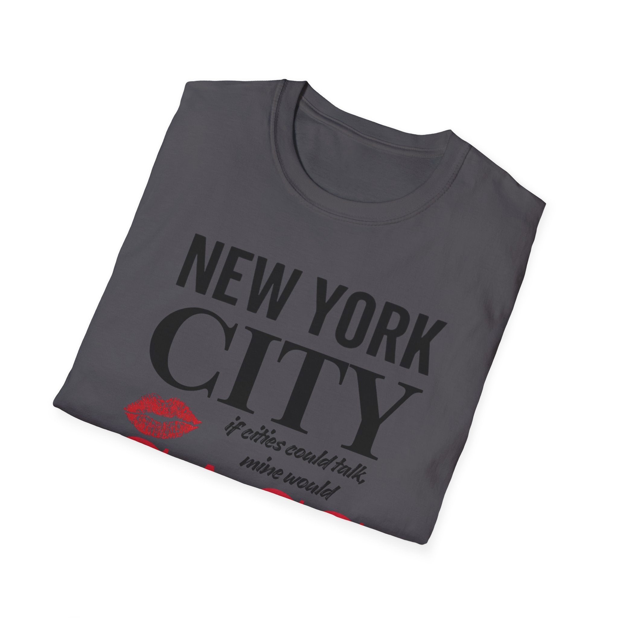New York City Sass T-Shirt — NYC Lipstick Kiss Graphic Tee
