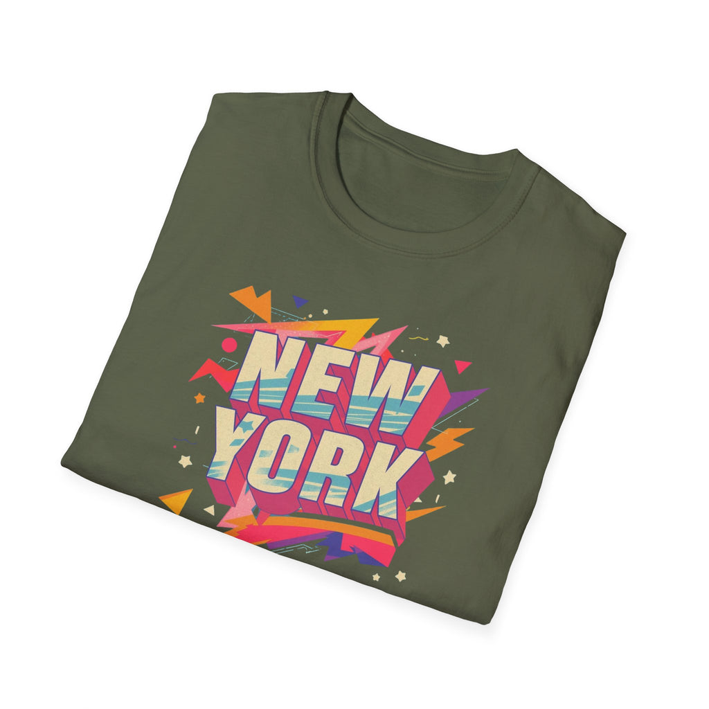 New York Retro Pop Art T-Shirt | Colorful City Typography
