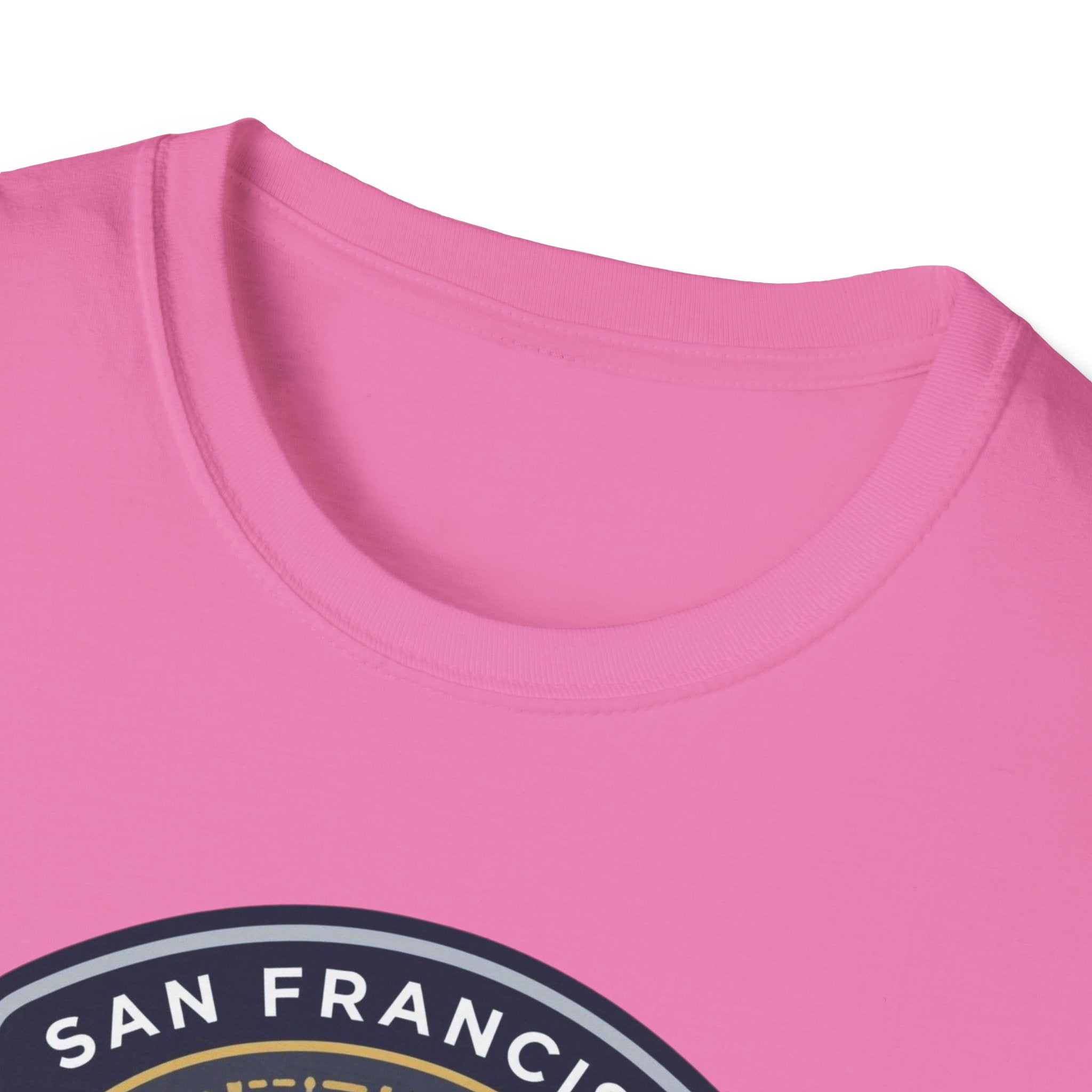 Byte Me San Francisco T-Shirt — Retro Tech Badge Tee (01010)