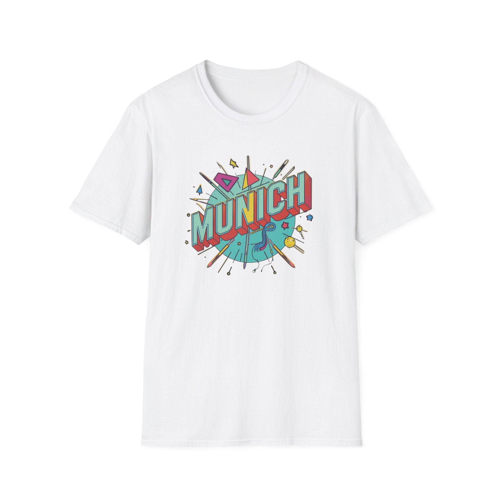 Munich Retro Graphic T-Shirt — Colorful Vintage City Design