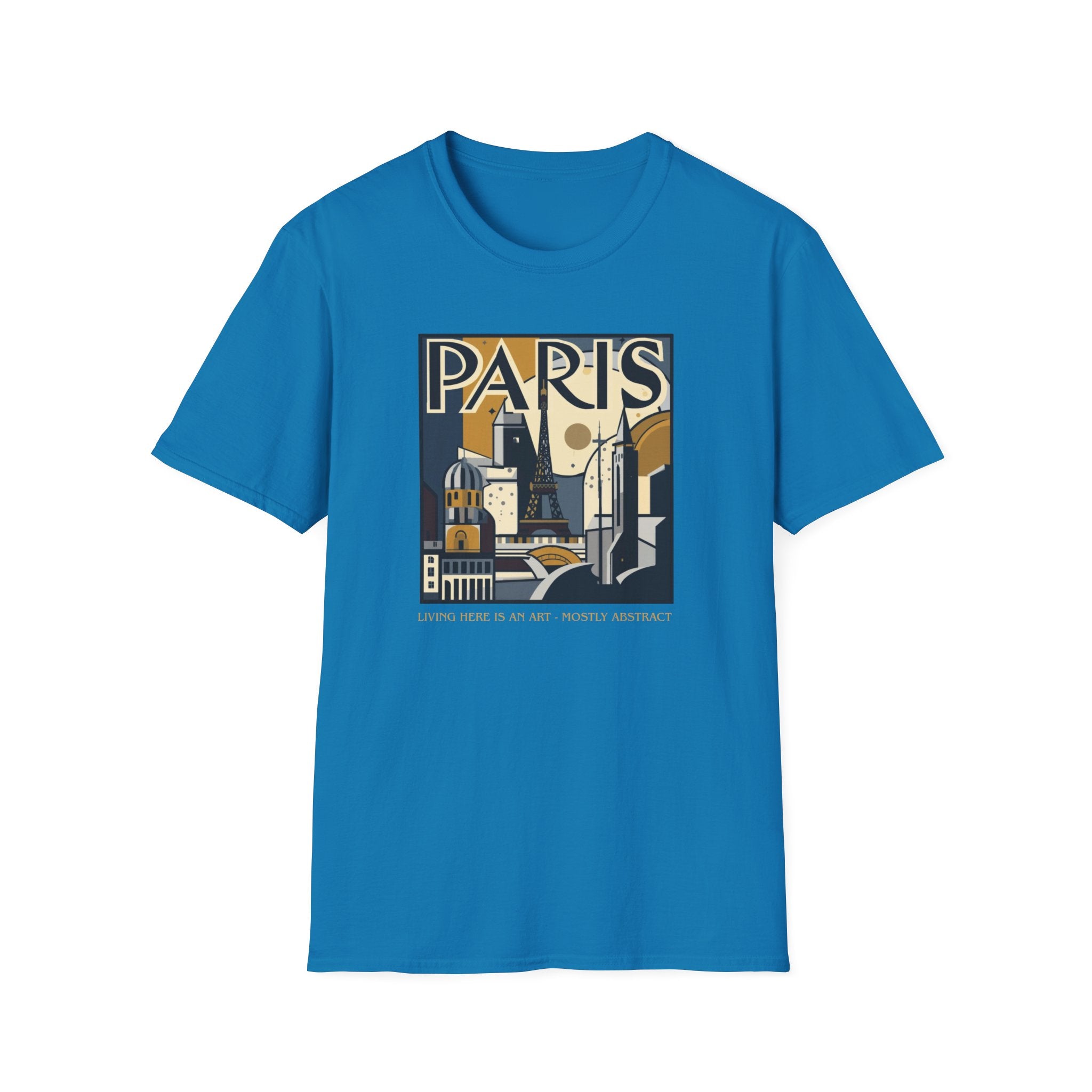 Paris Travel Poster T-Shirt — Retro Art Deco Cityscape Tee