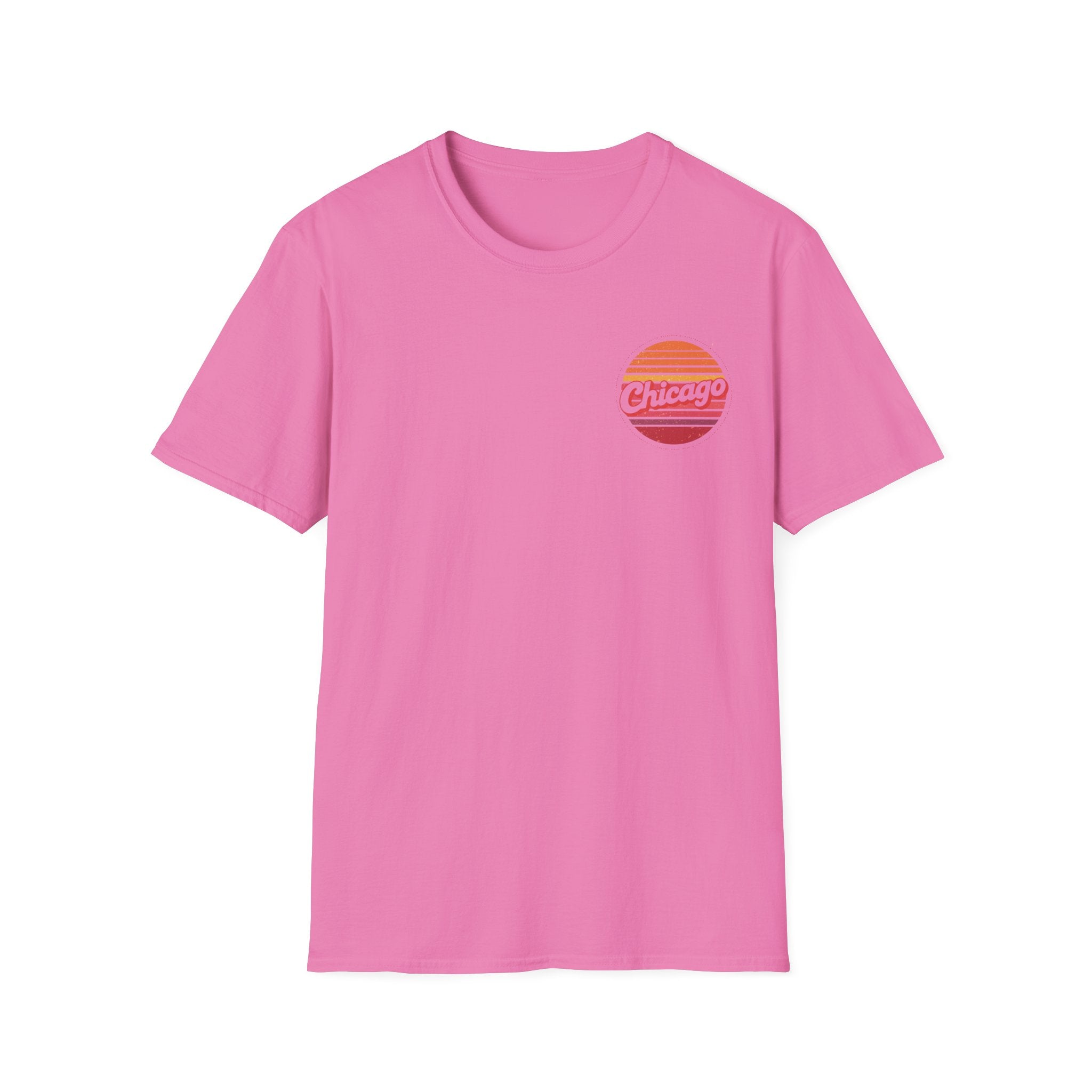 Chicago Retro Sunset T-Shirt | Vintage City Logo Tee