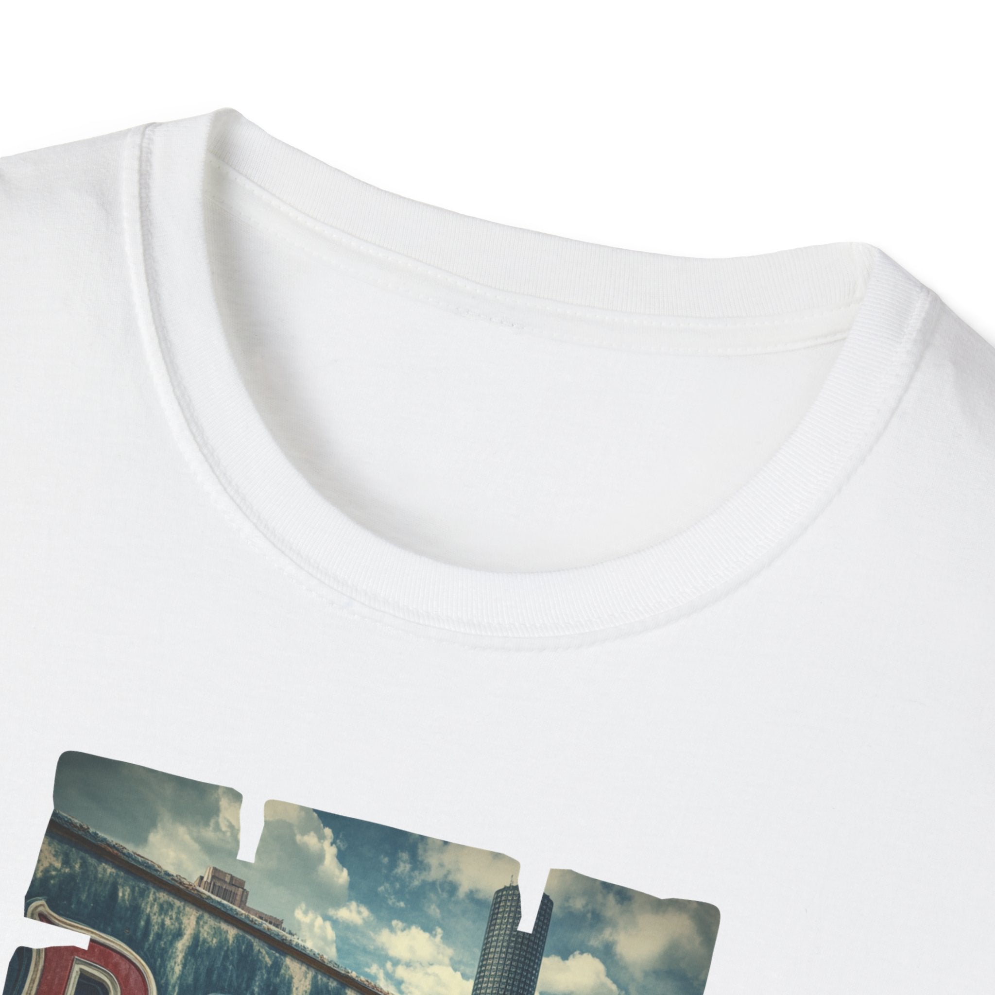 Boston Neon Sign T-Shirt | Cityscape Vintage Photo Tee