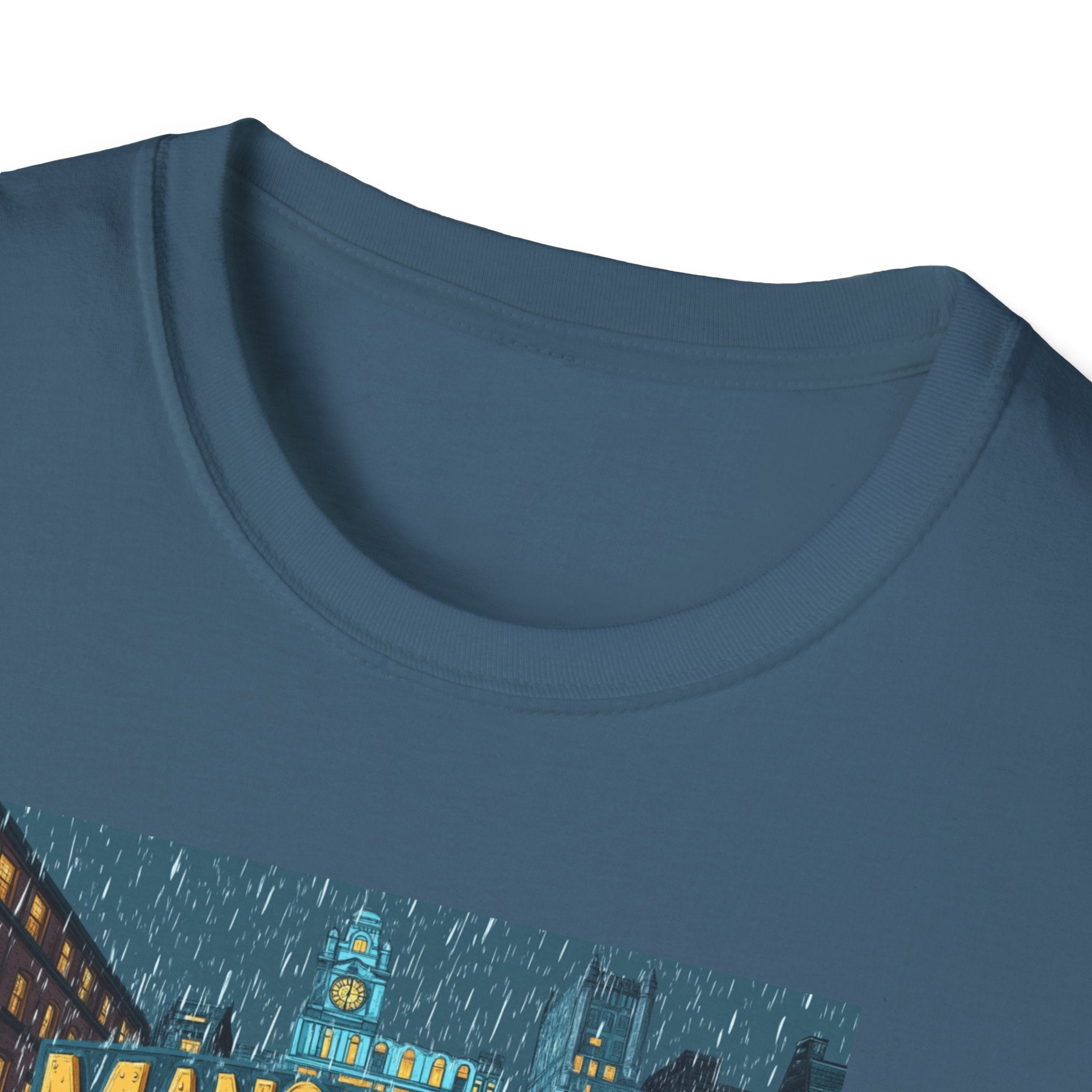 Manchester City Street Scene T-Shirt | Retro Skyline Tee