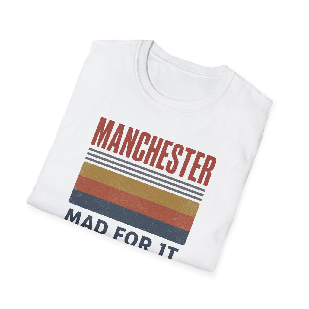 Manchester "Mad For It" Retro Stripe T-Shirt