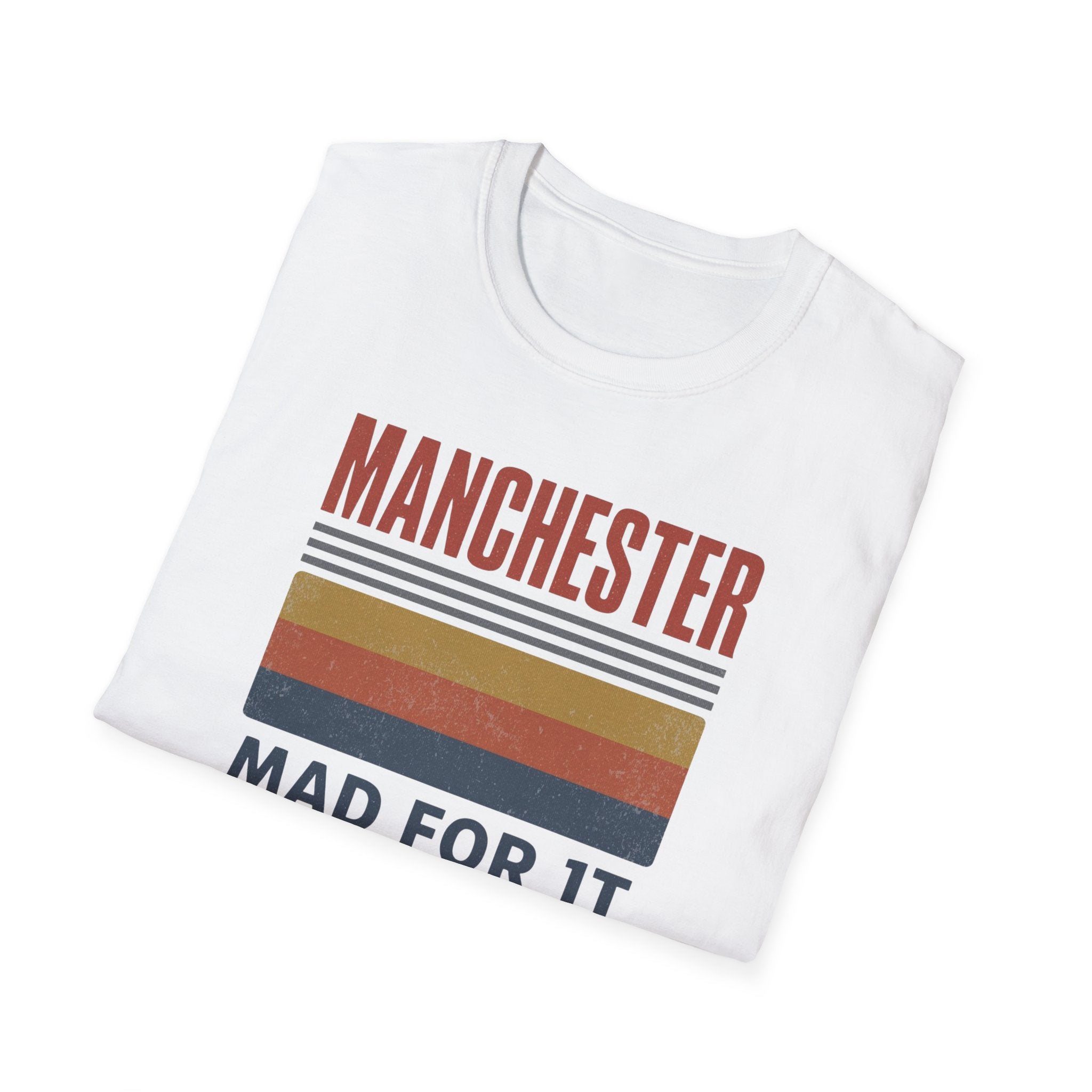 Manchester "Mad For It" Retro Stripe T-Shirt