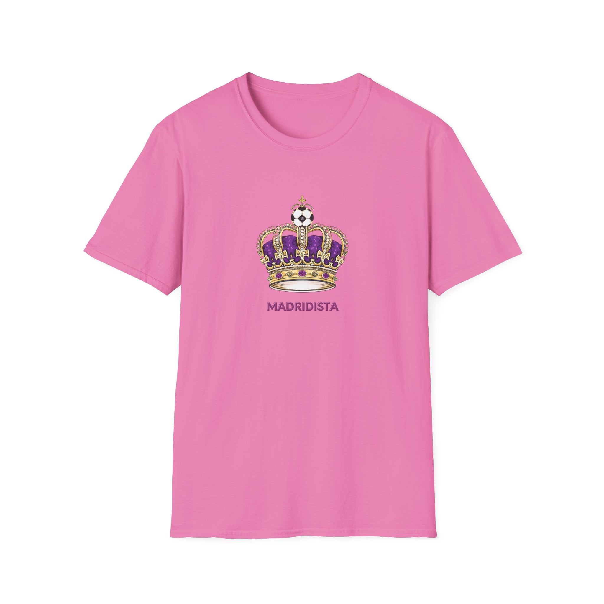 Madridista Crown T-Shirt | Soccer Fan Tee, Royal Purple Gold Crest