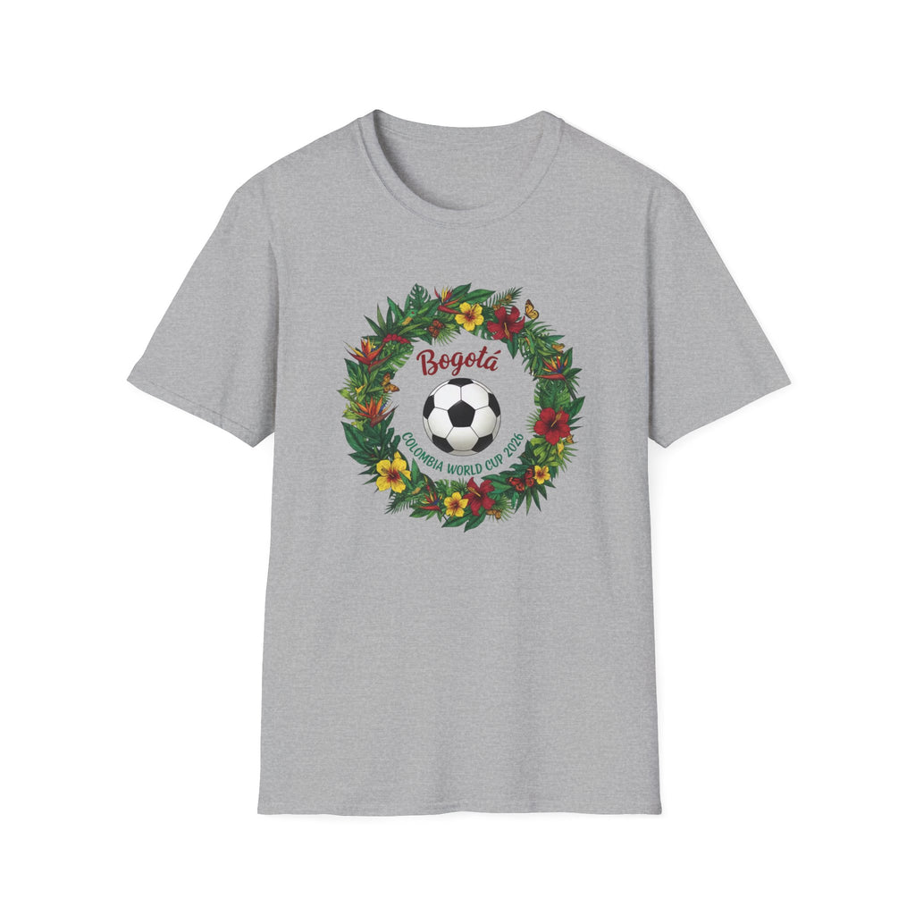 Bogotá Soccer Wreath T-Shirt — World Cup Football Holiday Tee