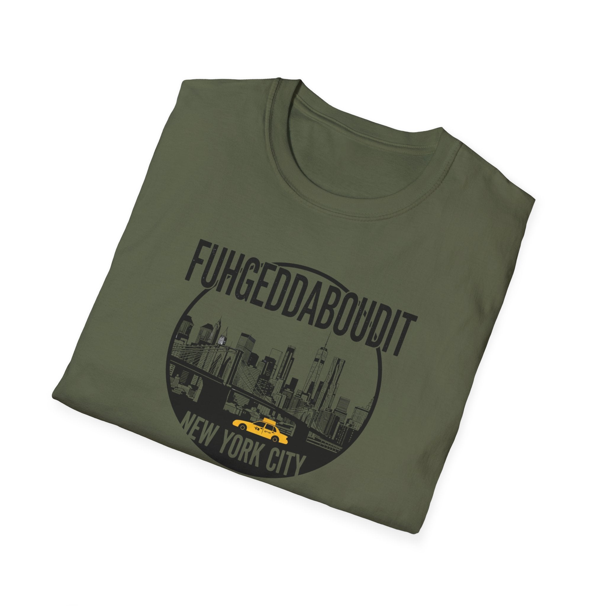 Fuhgeddaboudit New York City skyline T-Shirt | NYC skyline tee