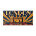 London Vintage Travel Canvas — "Capital of Great Britain" Wall Art