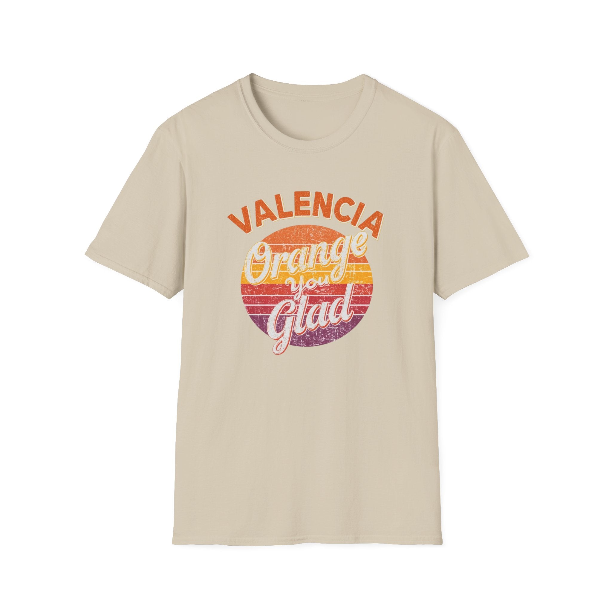 Valencia Orange You Glad Retro Graphic T-Shirt