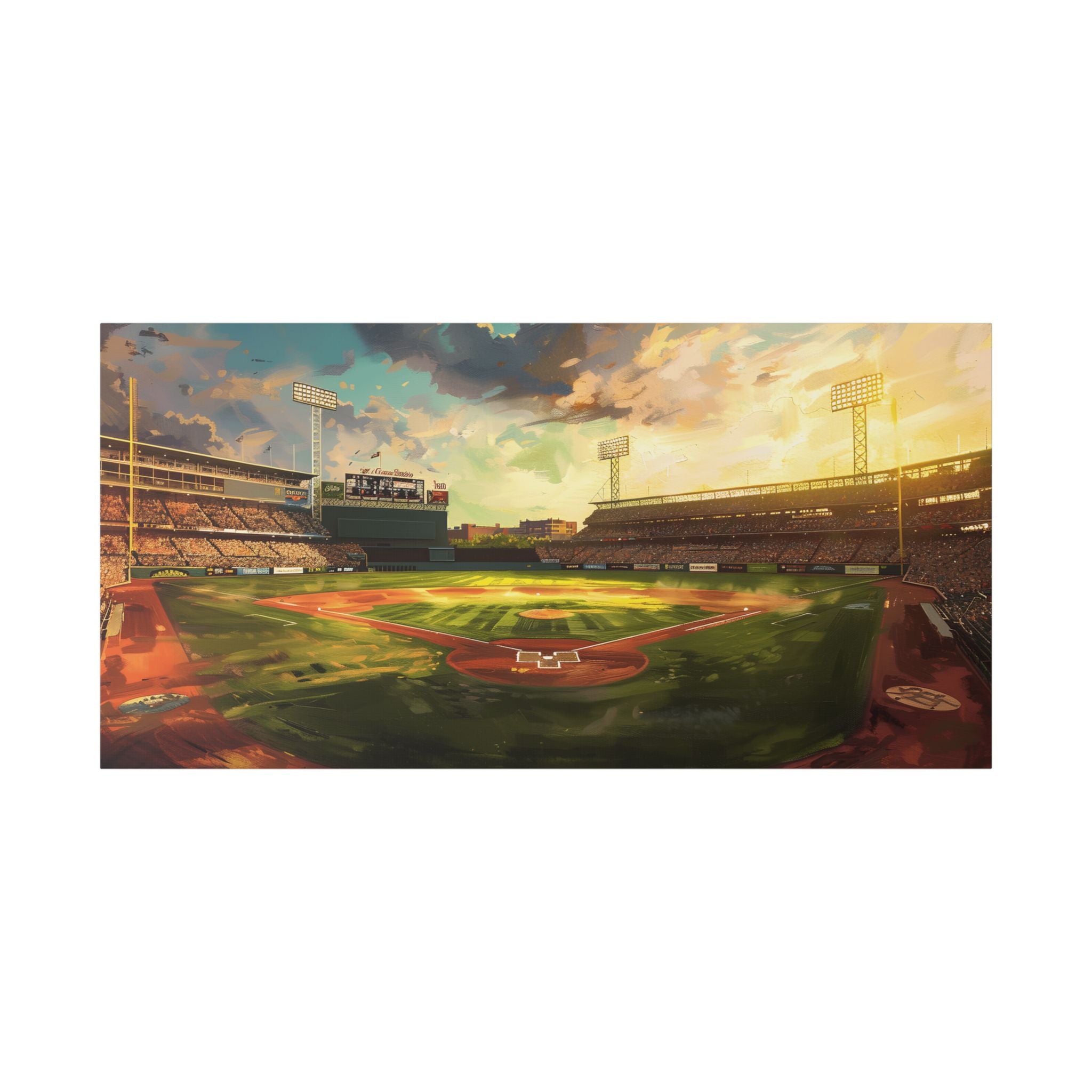 Fenway Park Baseball Stadium Sunset Canvas Print