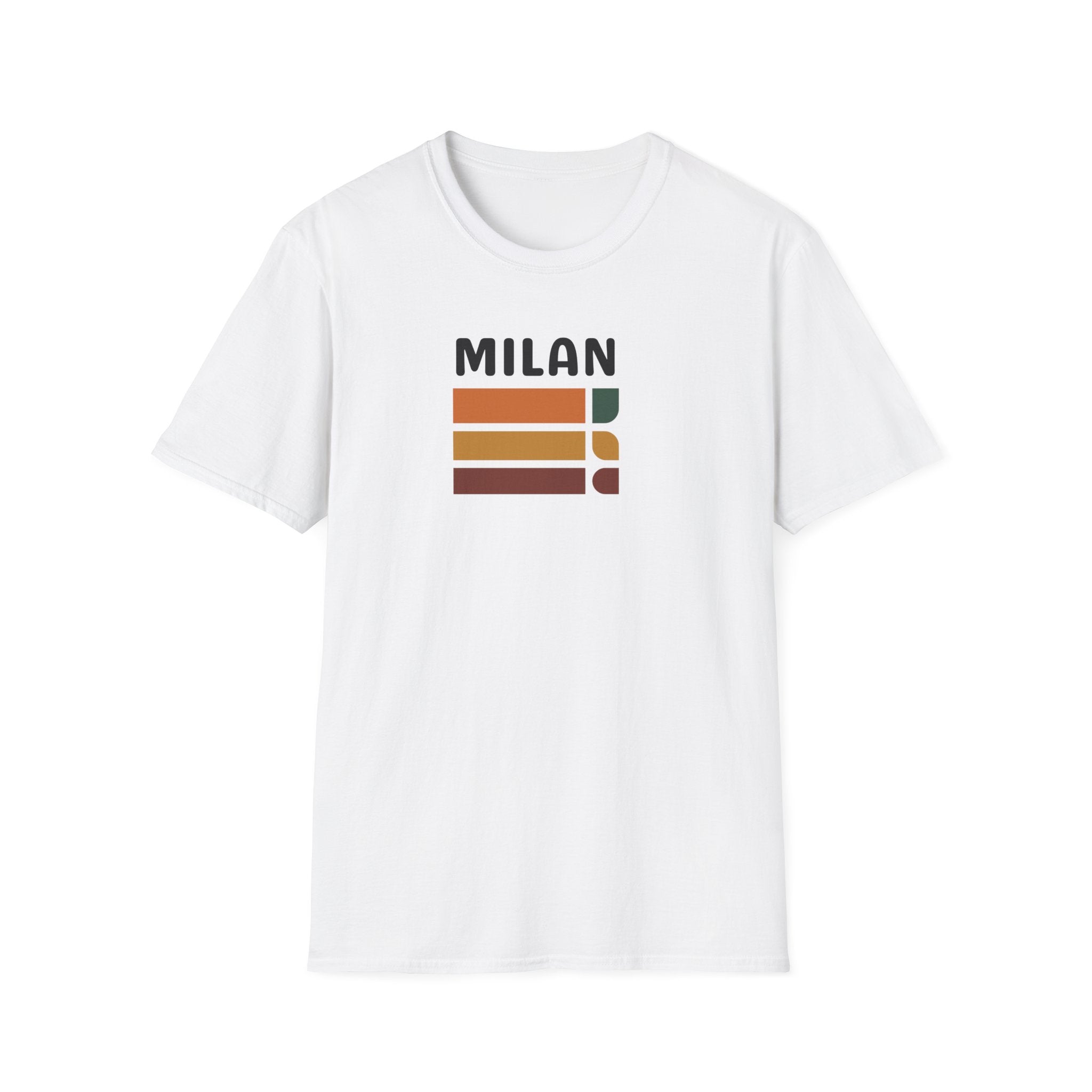 Milan Retro Stripes T-Shirt | Vintage Colorblock Italy Design